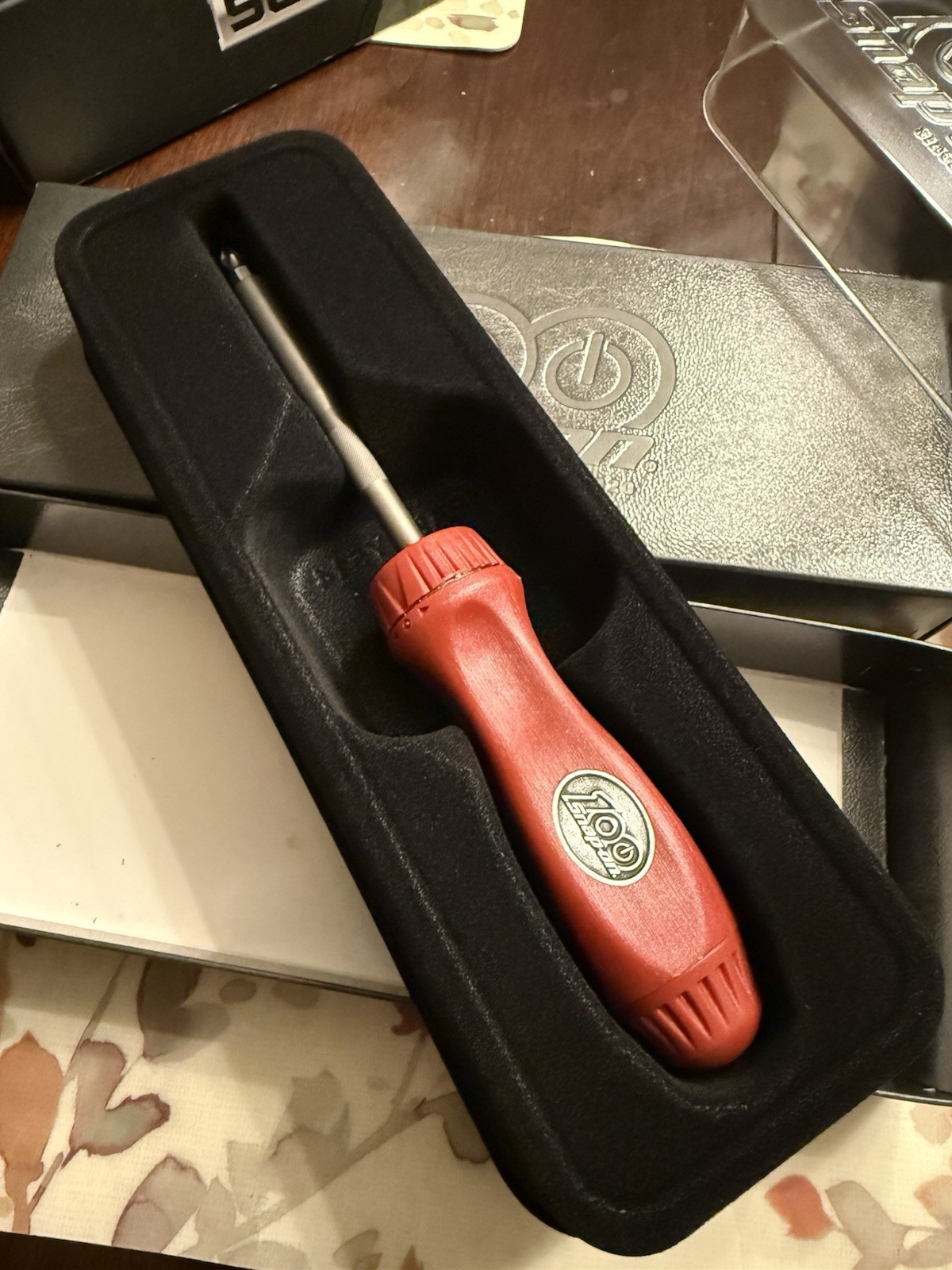 Snap On 100th Anniversary Ratcheting Screwdriver, Part# SSDMR4BANV Like New