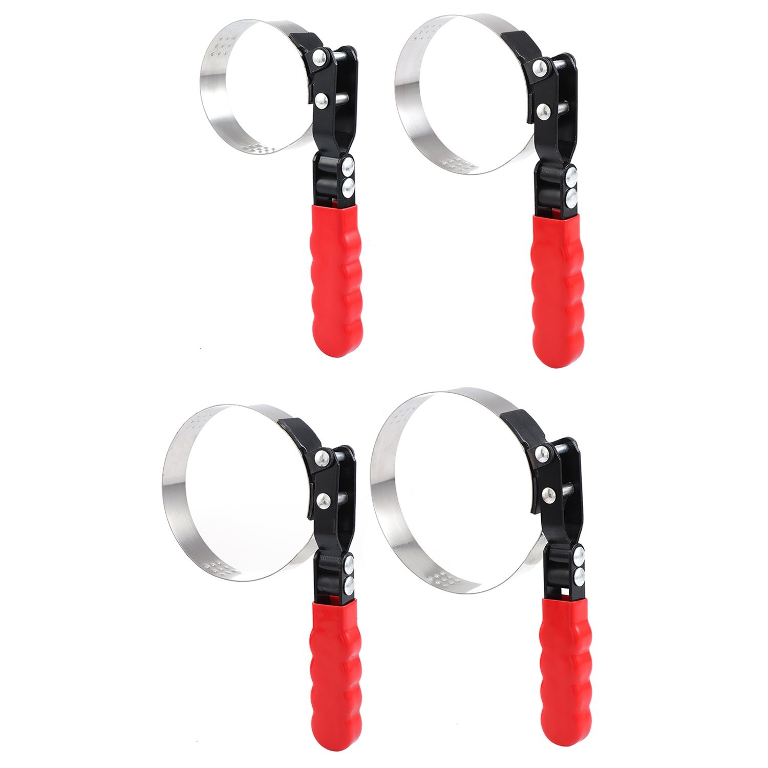 SPARKWHIZ 4 Sizes Oil Filter Wrench Oil Filter Removal Tool Set 2-3/4″ – 5-1/4″