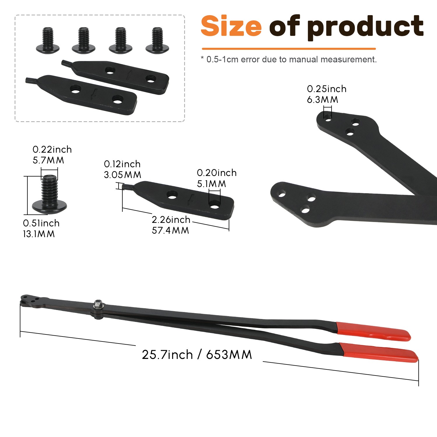 26″ Snap Ring Pliers With Straight Tips For GM 6L80 6L90 Transmission