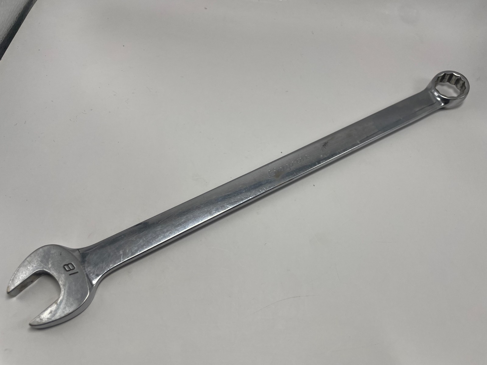 Snap-on Tools OEXLM18 Xtra Long Combination Open Box End Wrench Metric 18mm