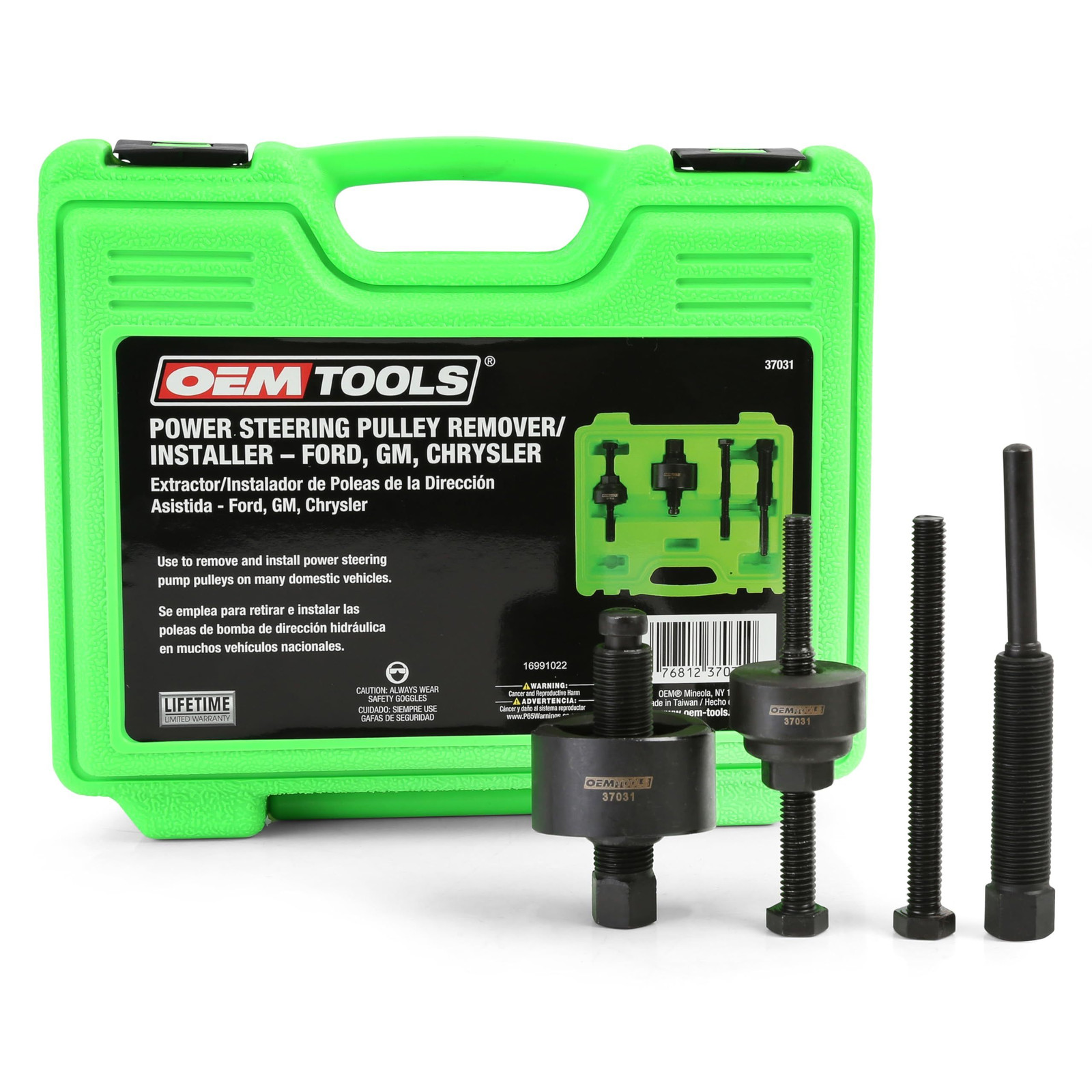 OEMTOOLS Power Steering Pulley Puller and Installer Kit, One Size, Green