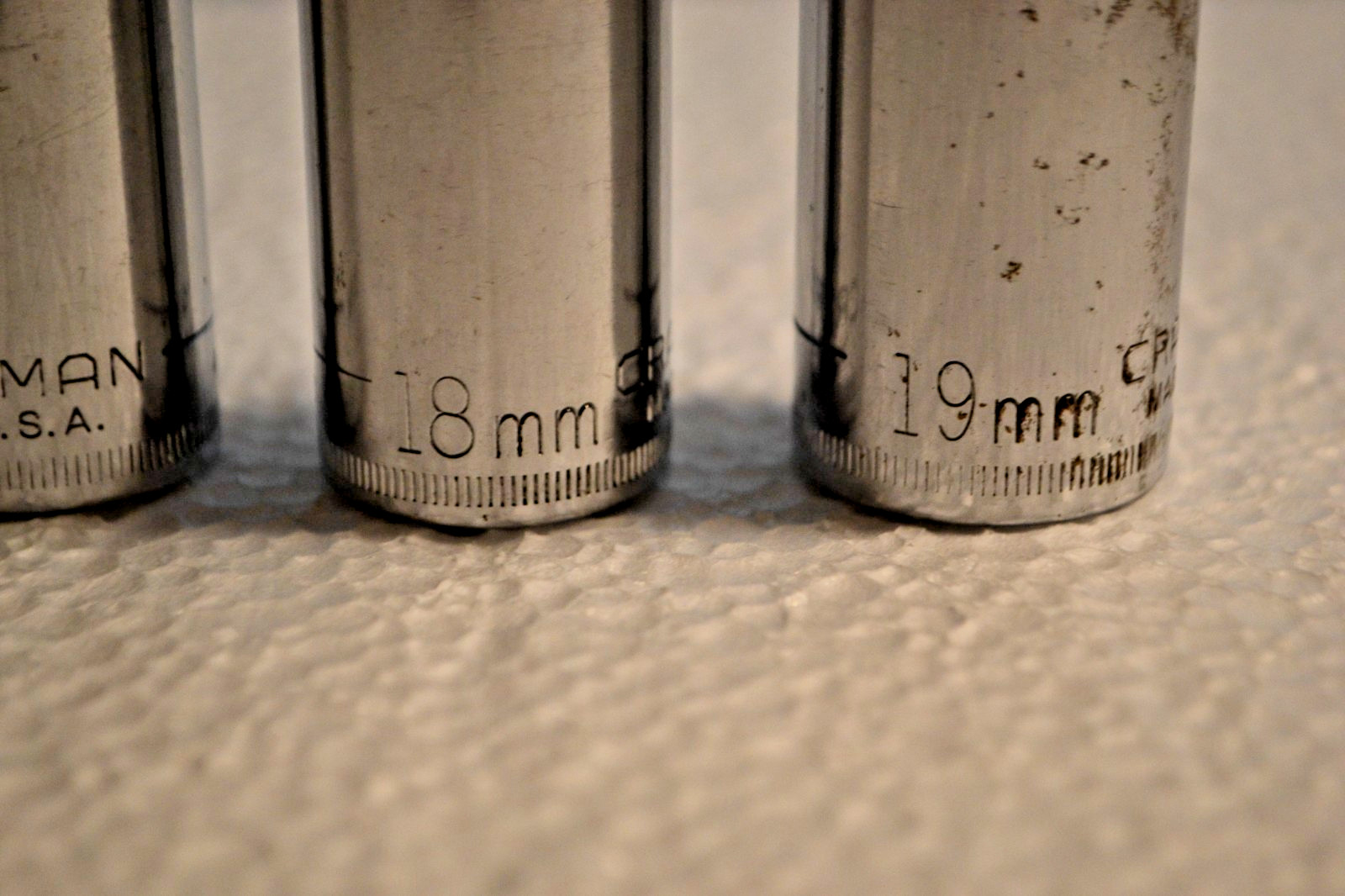 Craftsman Metric 3/8 Drive Deep Well 6 Point 9-19MM Sockets Made in USA 11 Pcs