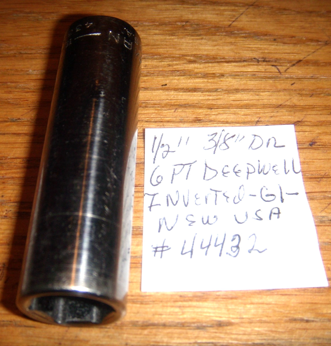 VTG CRAFTSMAN DEEPWELL 1/2″ X 3/8″DR. 6PT. INVERTED -G1- # 44432 FREE SHIP