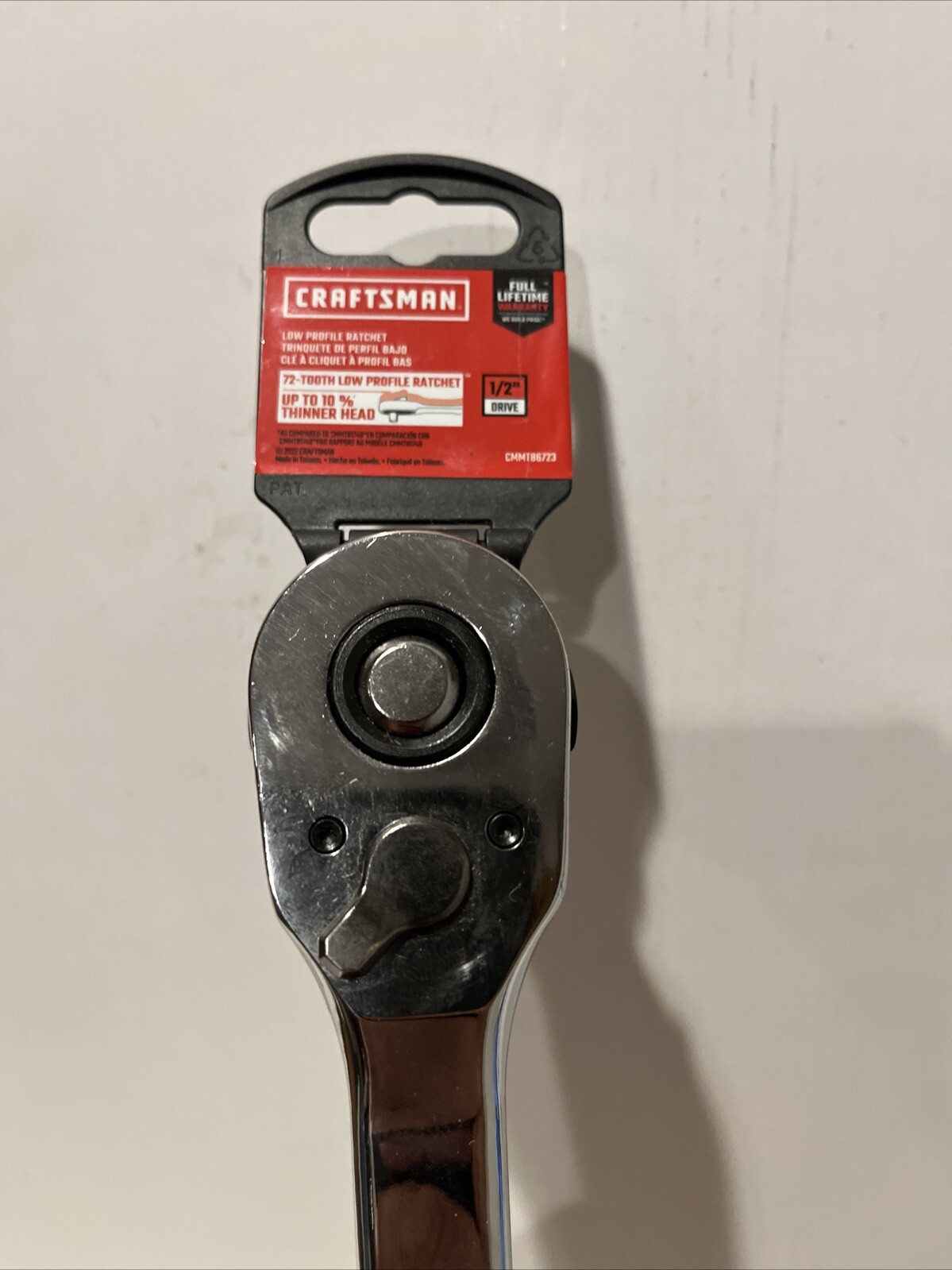 Craftsman 1/2″ Drive 72 Tooth Low Profile Ratchet Tool CMMT86723