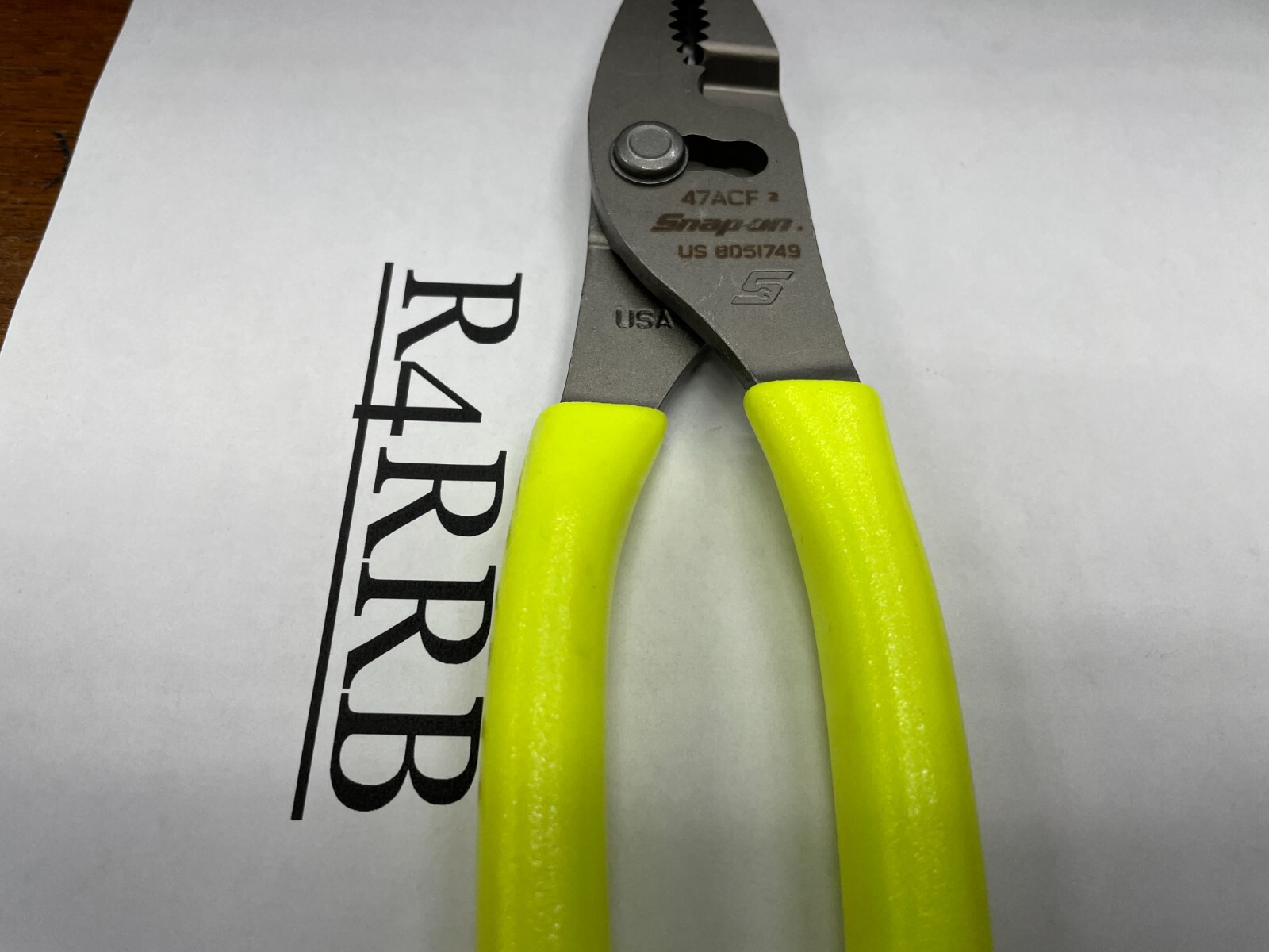 Snap-on Tools USA NEW 8″ HIVIZ Talon Grip Combination Slip Joint Pliers 47ACFHV
