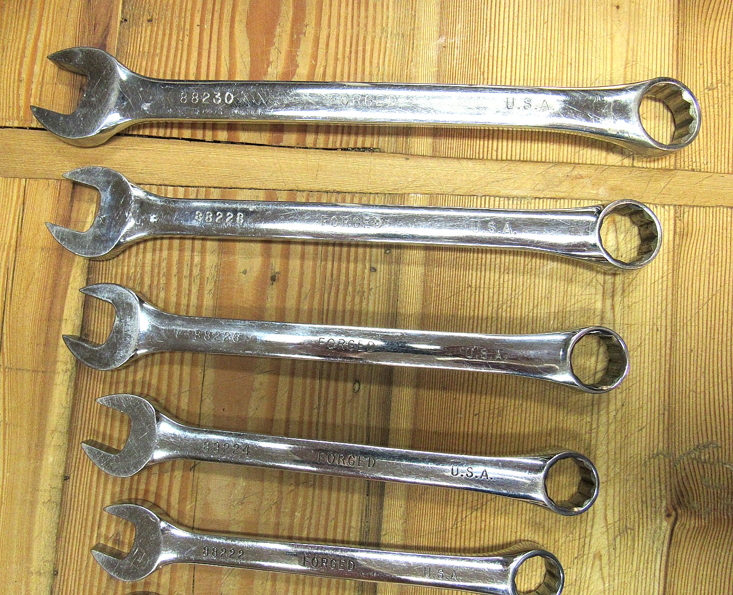 Vintage S-K Tools 12pc SAE Combination Wrench Set 1/4″ to 15/16″ SK USA CLEAN