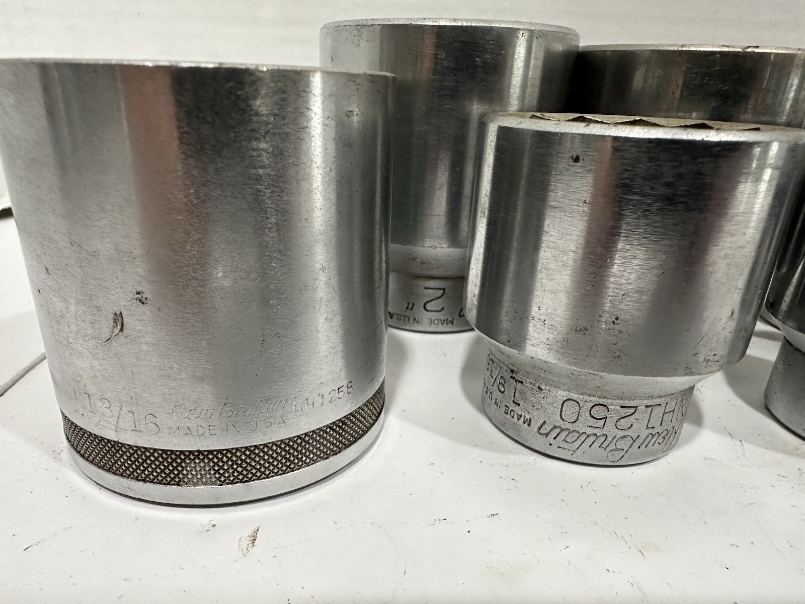 Vintage New Britain 3/4” Socket Set 1”-2” Sockets Breaker Bar.