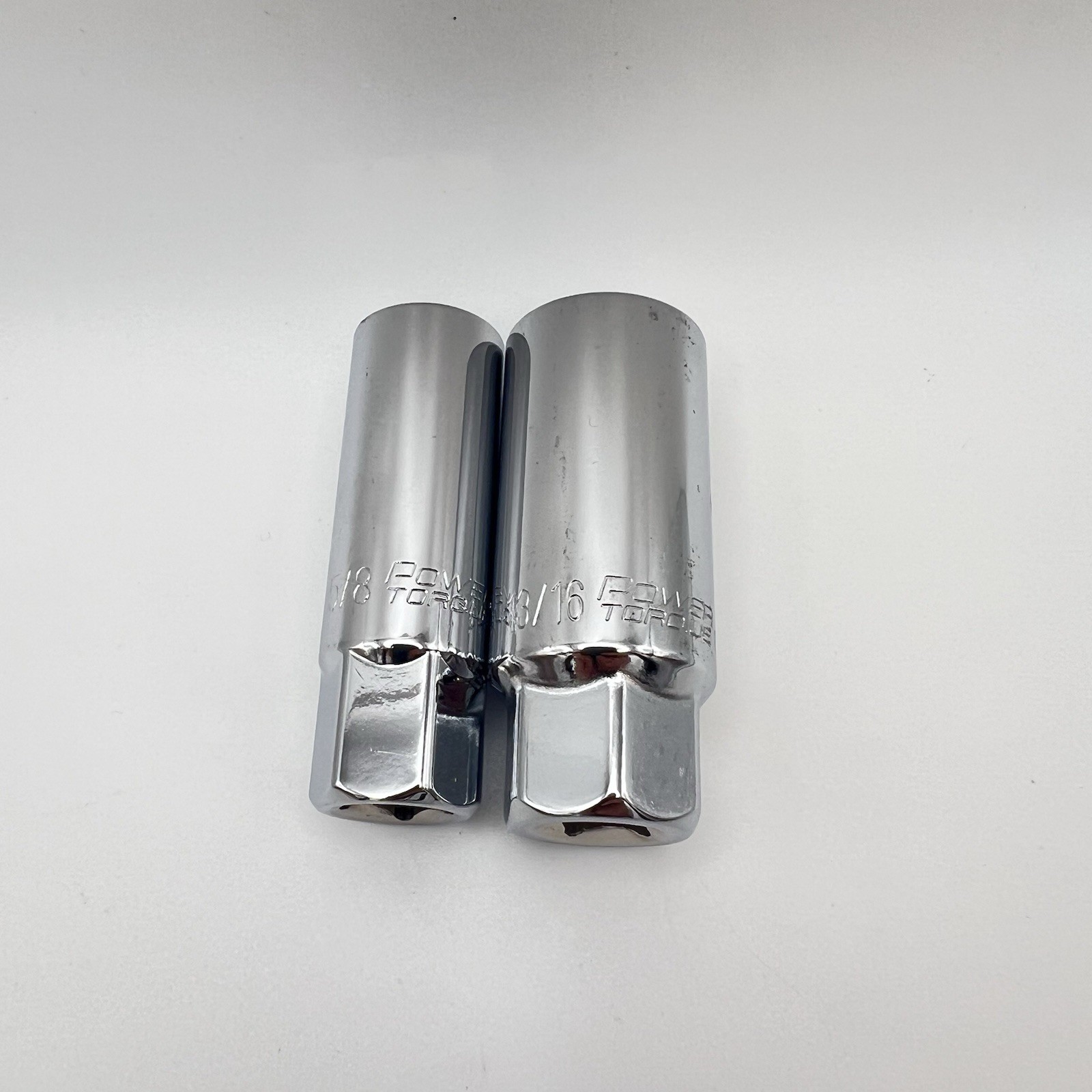 Power Torque 2pc 3/8 Drive Magnetic Spark Plug Socket Set 5/8” & 13/16” Tune Up