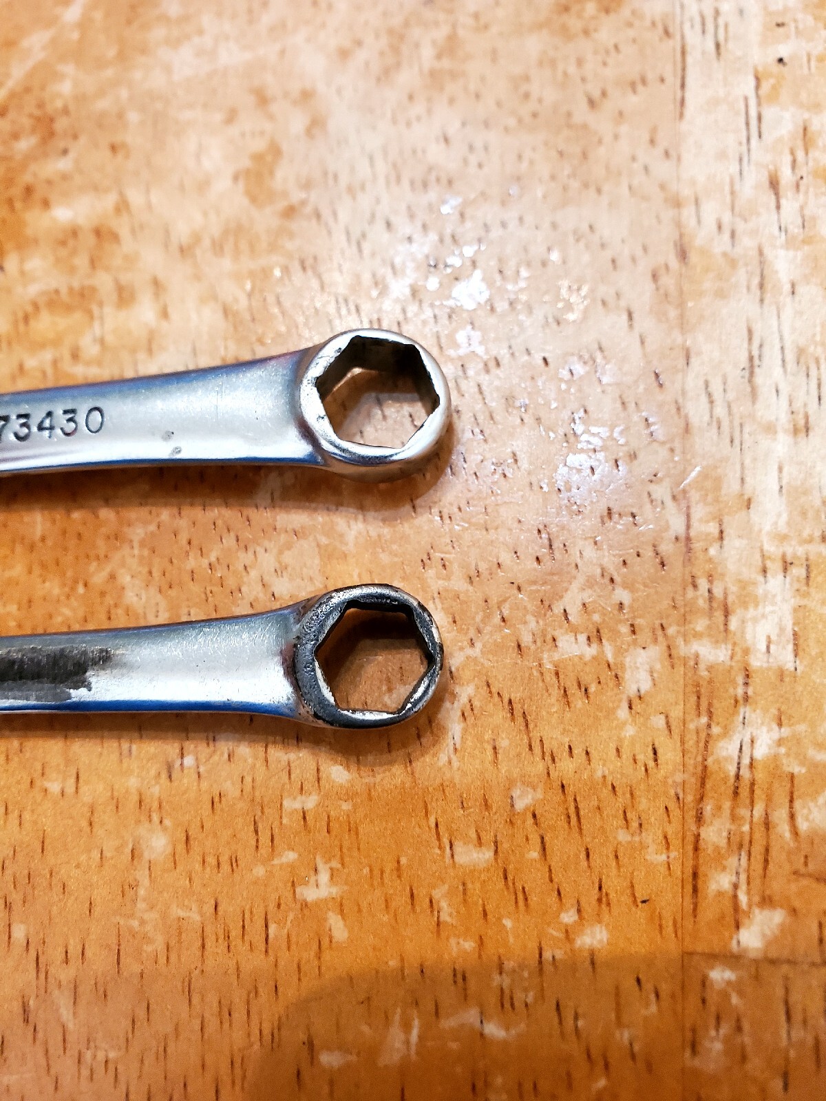 Snap On 5/16″ 11/32″ 6PT SAE Midget Chrome Combination Wrenchs USA Lot Of 2