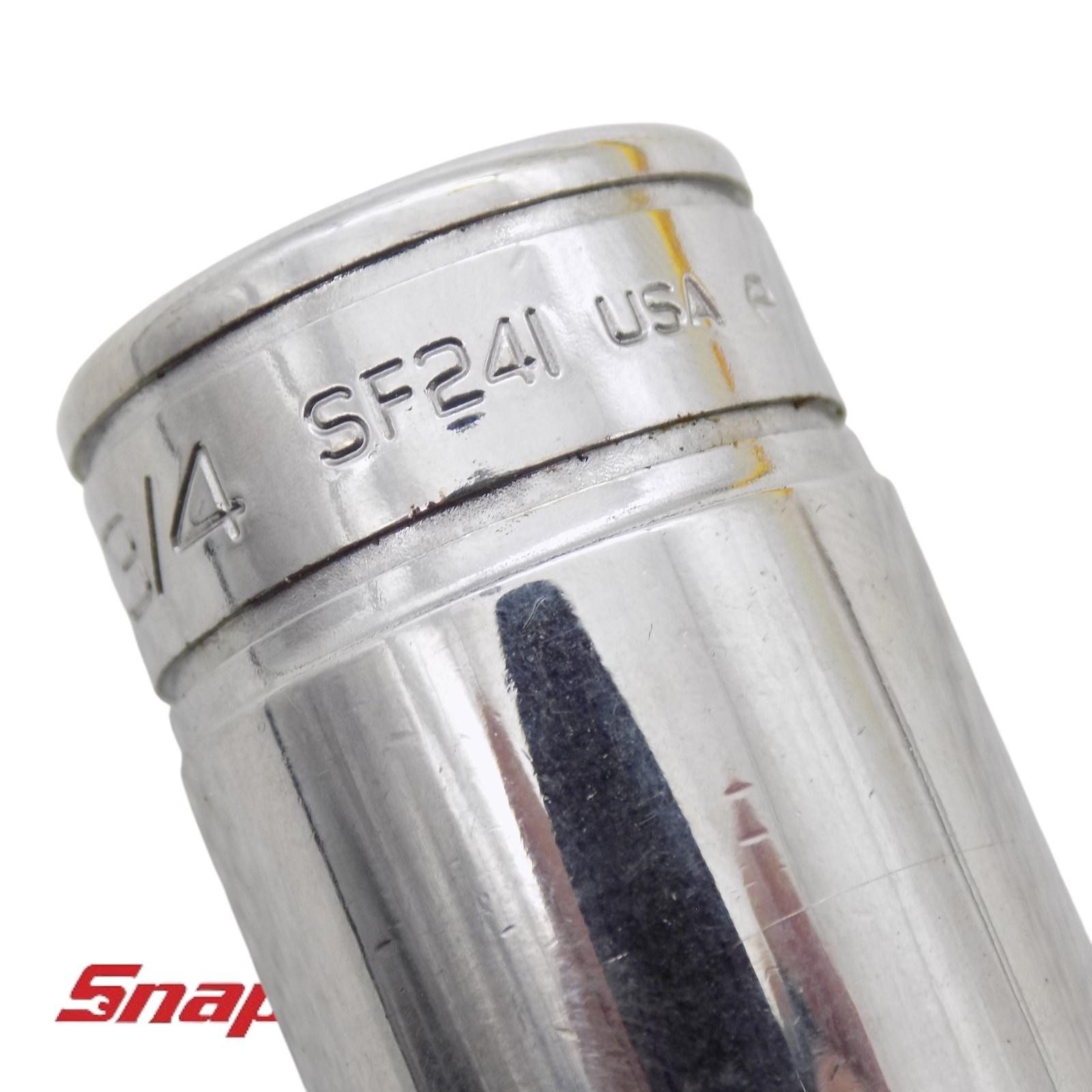Snap-on SF241 3/4in SAE 12-Point Deep Socket 3/8in Drive Chrome USA Pro Tool