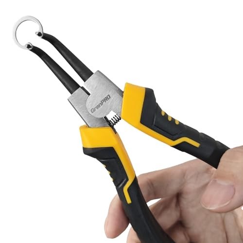 4-Piece Snap Ring Pliers Set – 7″ Internal/External Circlip Tool Kit, Heavy Duty