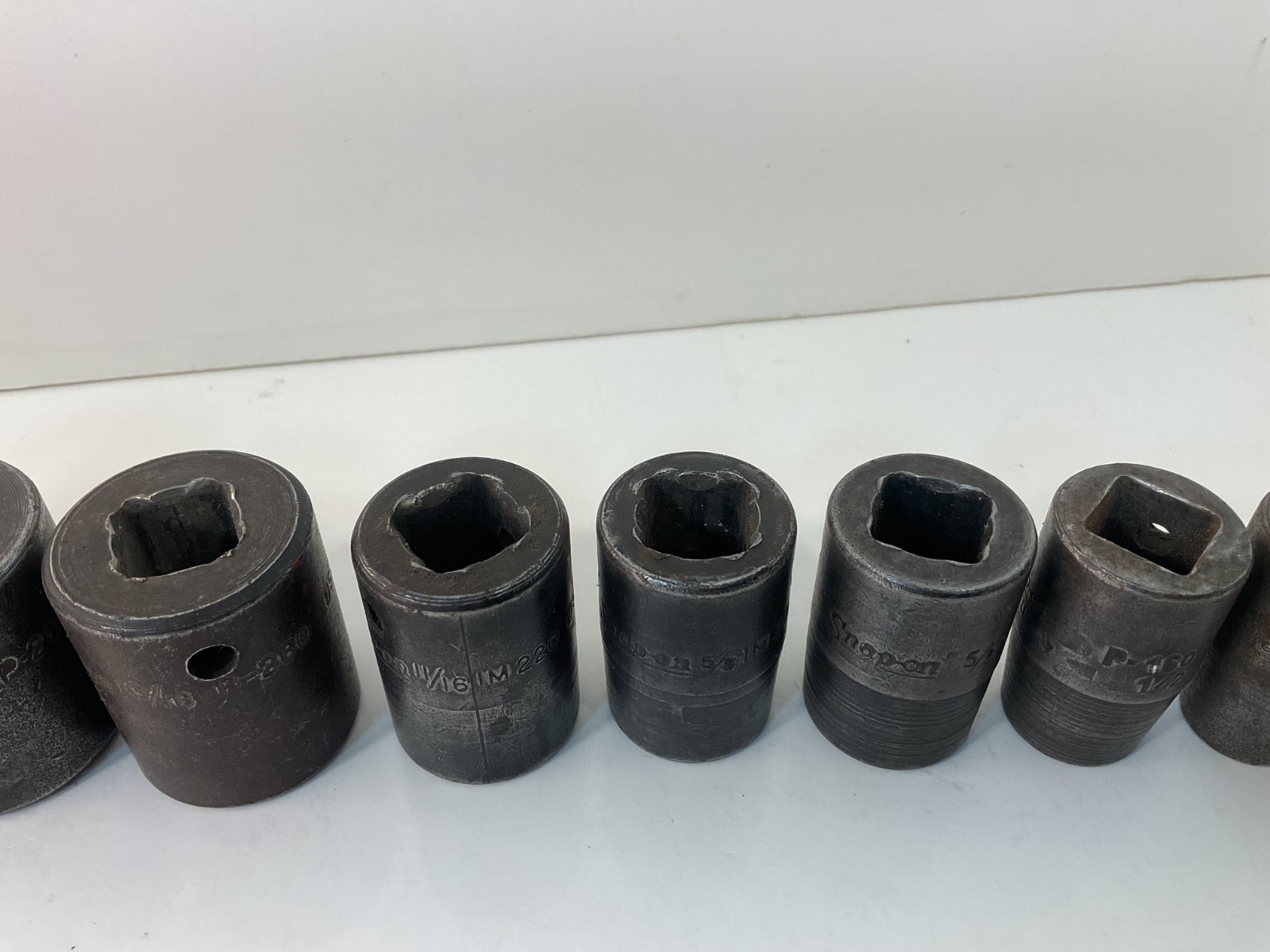 Snap On Tools Vintage 1/2″ Drive Impact Socket Set 6 Point Mixed 11 Pieces