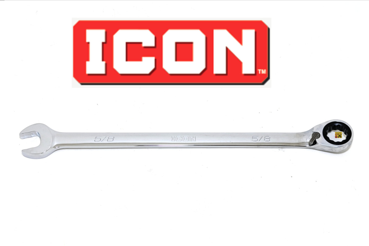 NEW ICON ANTI-SLIP REVERSIBLE RATCHETING WRENCH 12pt WRAS-7 SAE INCH PICK SIZE