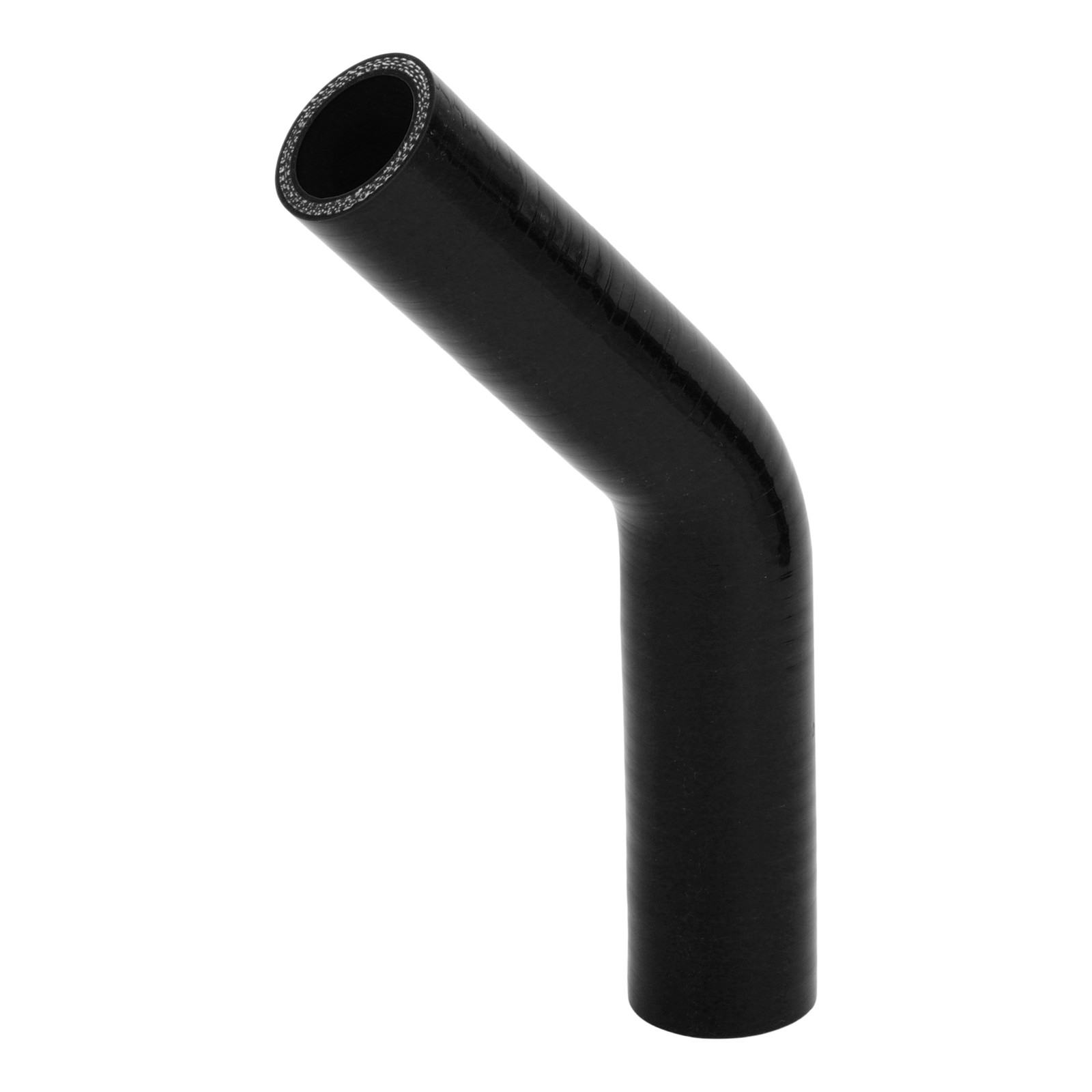 1pc 25-35mm ID 120mm 4.72″ Long 45° Car Silicone Hose Black