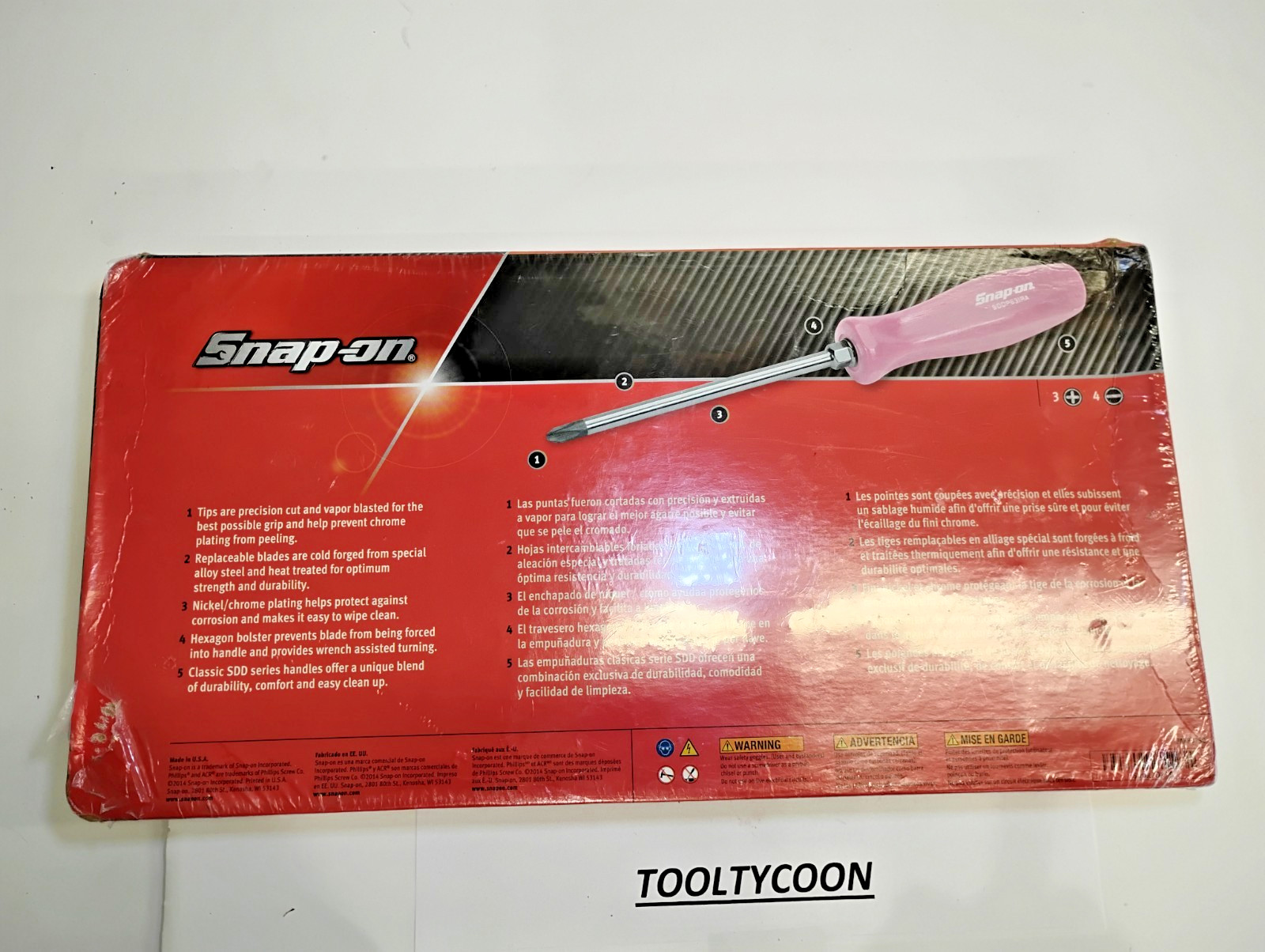 Snap-on Tools USA NEW NOS 7PC PEARL PINK Hard Handle Screwdriver Set SDDX70APP