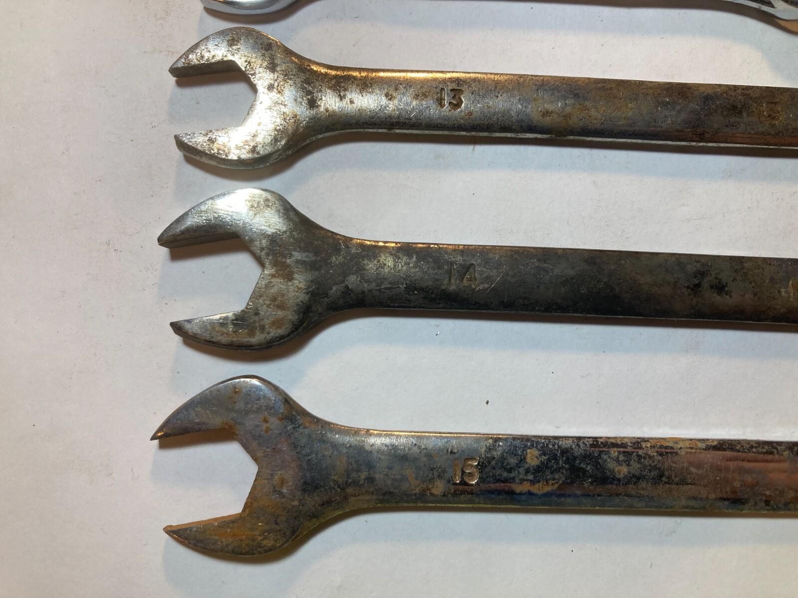 Vintage 6 Combination Wrenches 8, 10, 11, 13, 14, 15mm Steel Drop Forged Metric