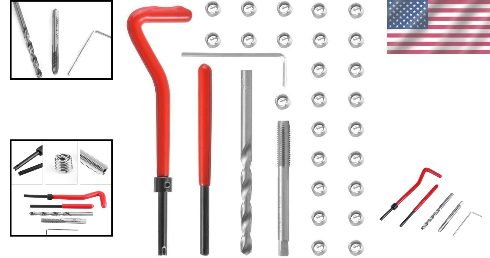 M5 Thread Repair Insert Kit: 30pcs Durable Stainless Steel Tool Set for Repairs
