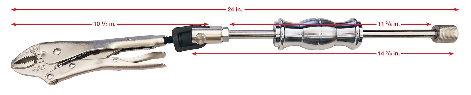 JEGS 81789 Locking Pliers Slide Hammer Vice Grips (9 in. Long Curved Jaw with Wi