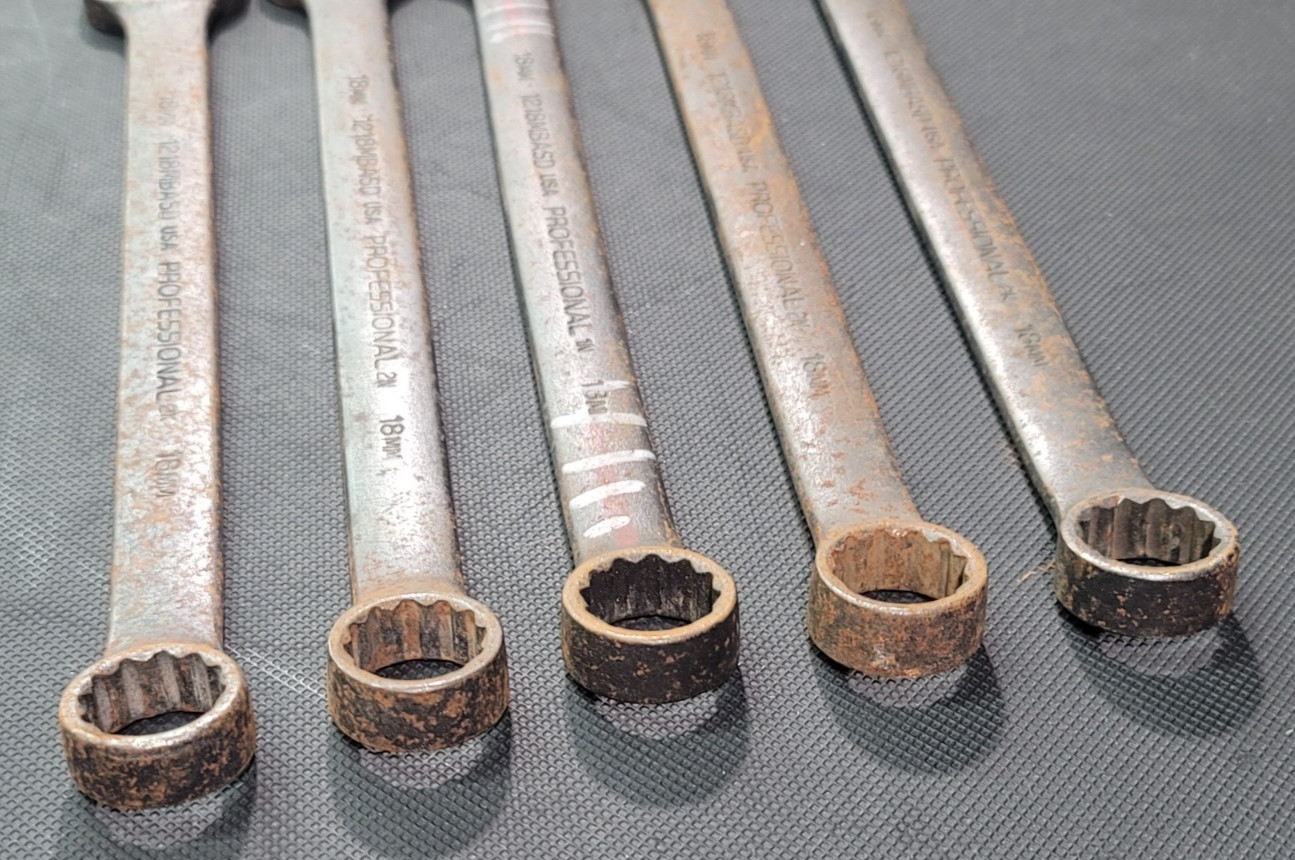 Lot of 5 Proto Professional 18mm Metric 12 Point Combination Wrench 1218MBASD