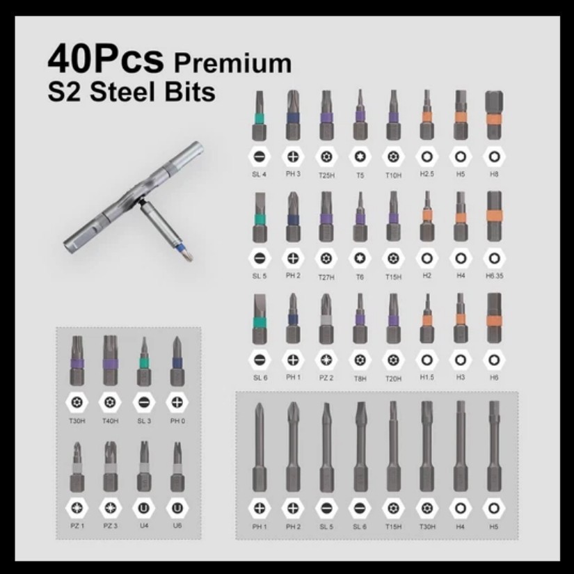 42 in 1 Magnetic Screwdriver Set Multi Bit Magneti DIY Ratchet Screwdriver Set