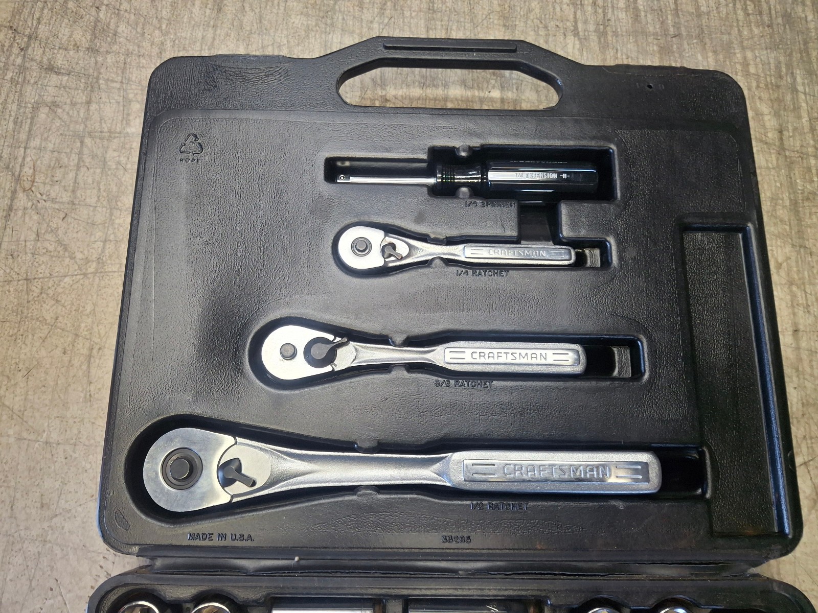 🇺🇸 Sears Craftsman USA 33285 Mechanic Service Socket Tool Set w/ Ratchets