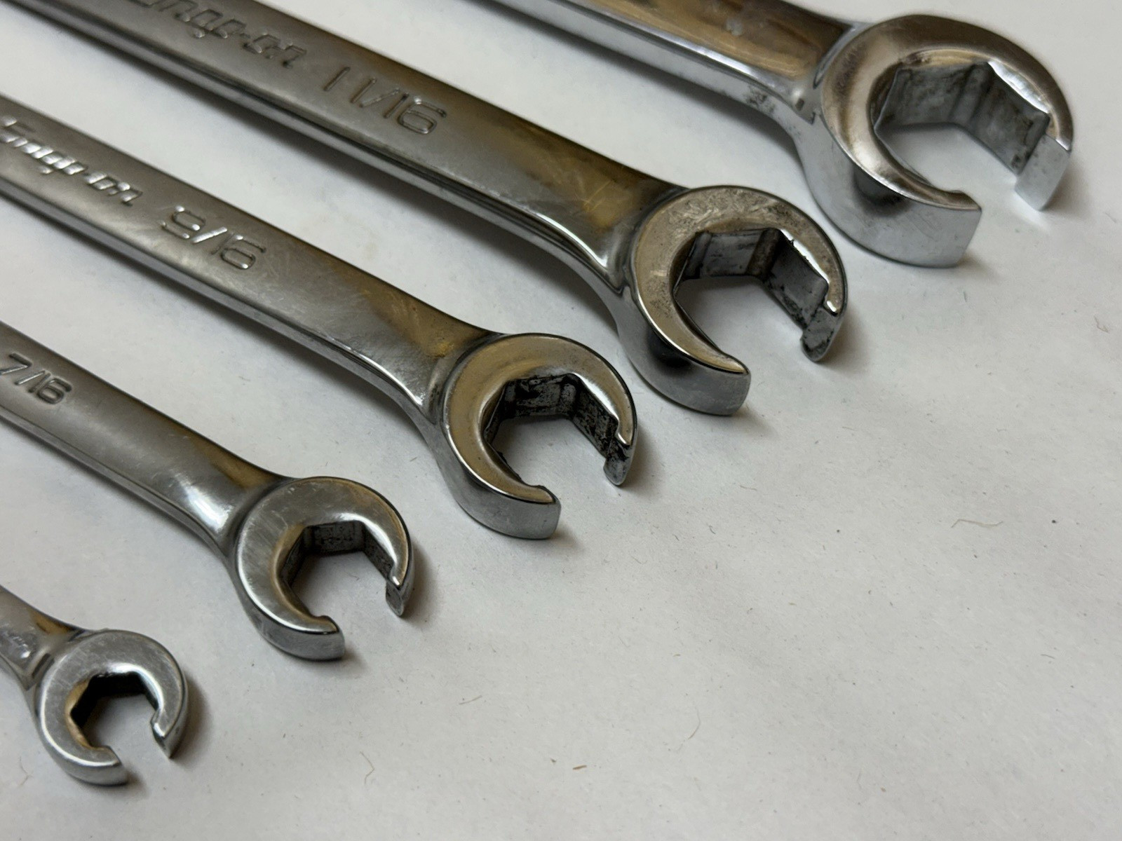 USA Snap-On 5 pc Double Flare Nut Line Wrench Set SAE 1/4 to 13/16″ RXFS605