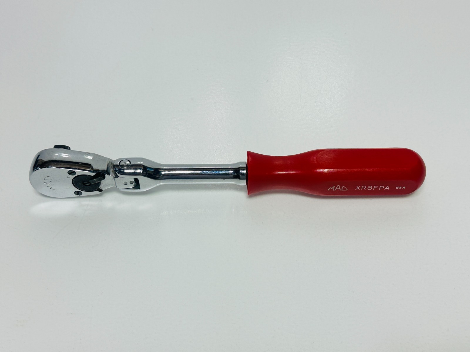 🇺🇸 MAC Tools USA XR8FPA 3/8″ Drive Flex Head Ratchet, Red Hard Handle