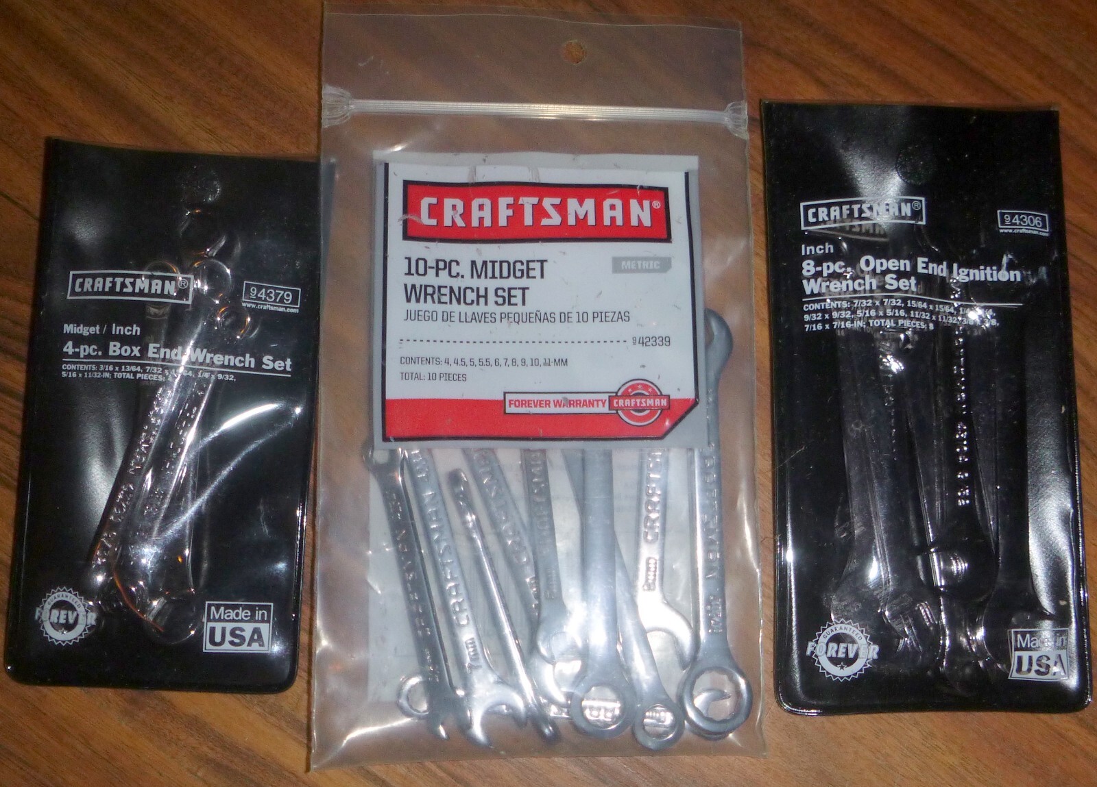 Craftsman 42339 4379 4306 Wrench Set Lot of 3