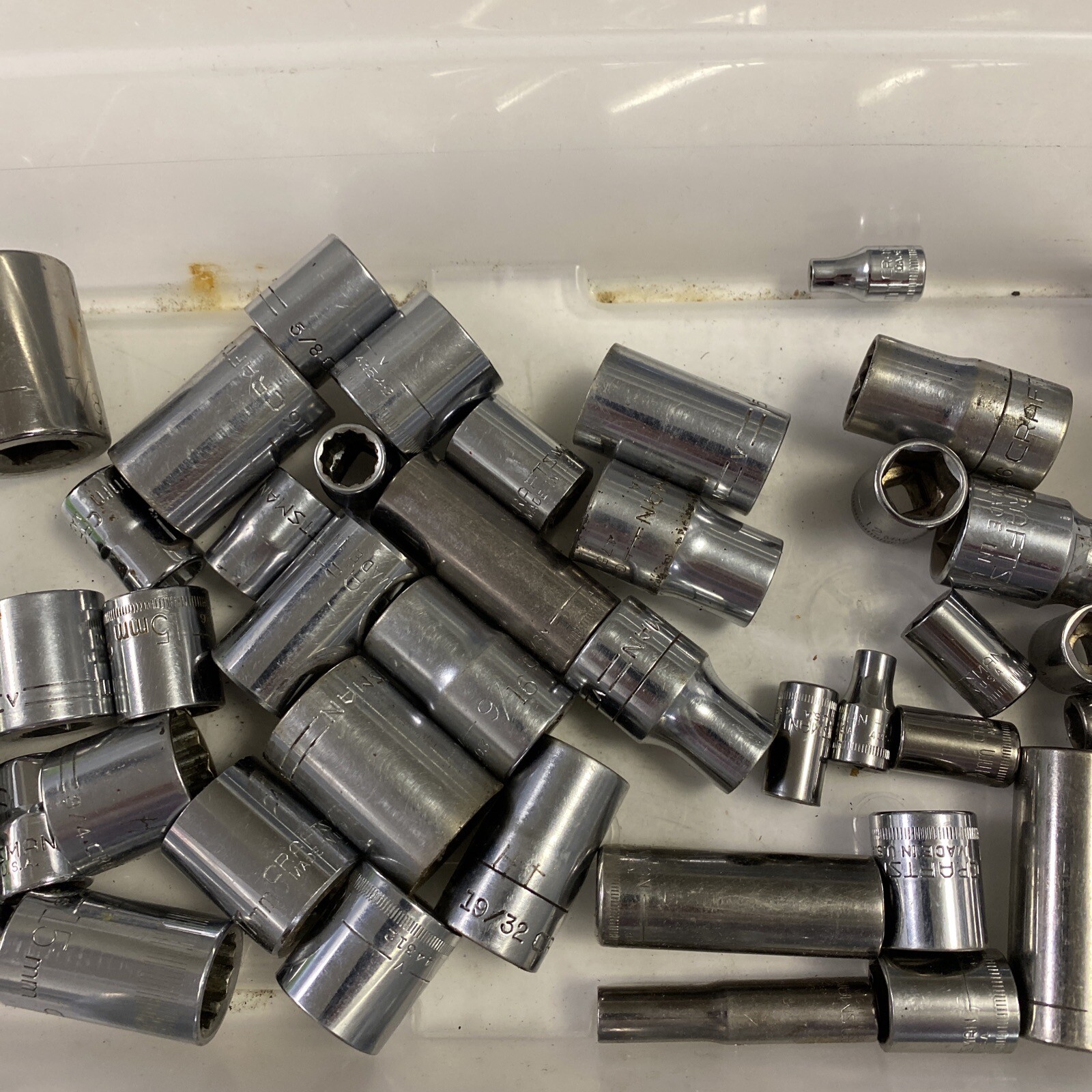 Huge Lot Of Assorted Craftsman Sockets Mult Drives And Sizes Some Vintage – 36mm