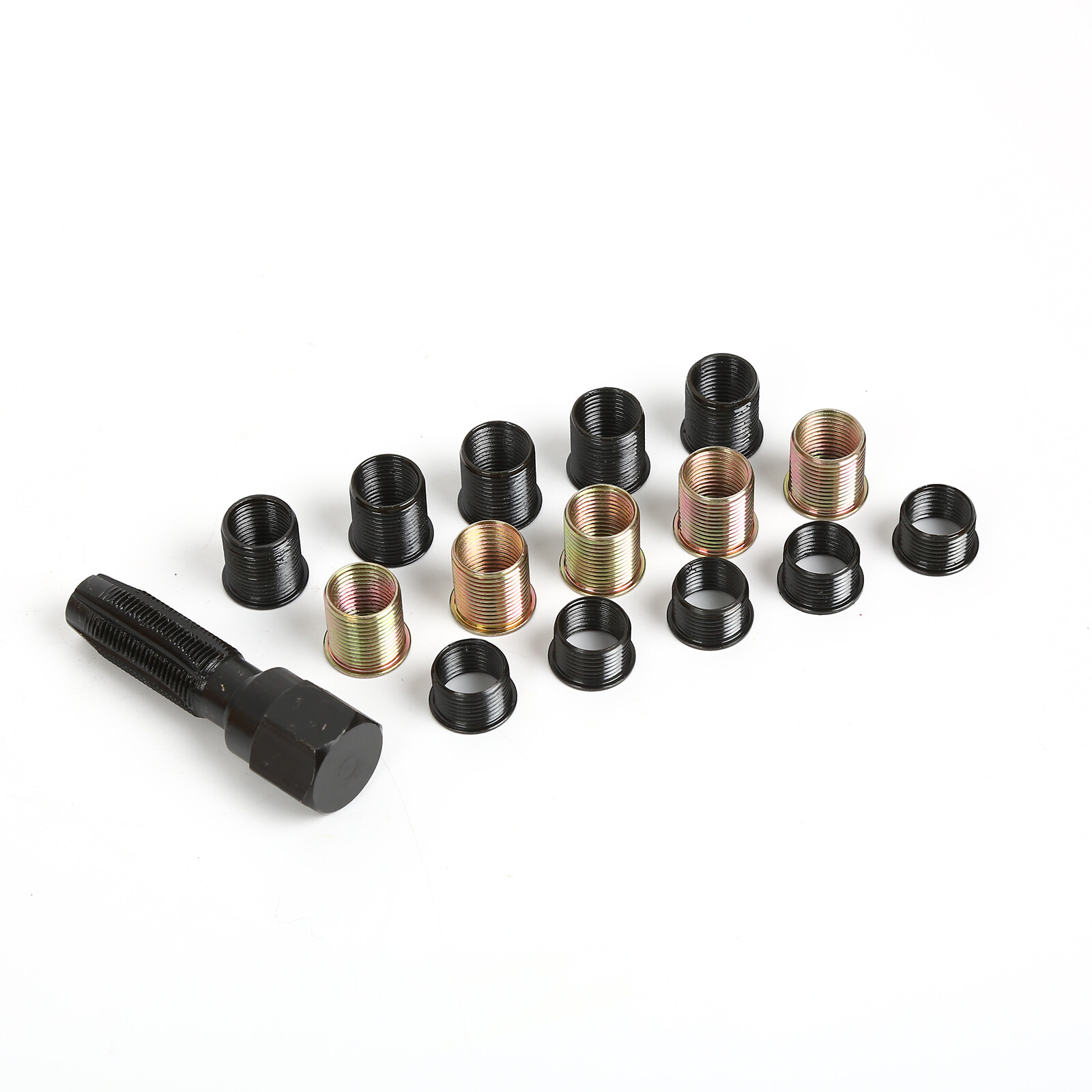 16pc Spark Plug Thread Repair Rethreading Tool Kit Threaded Coil Insert M14x1.25
