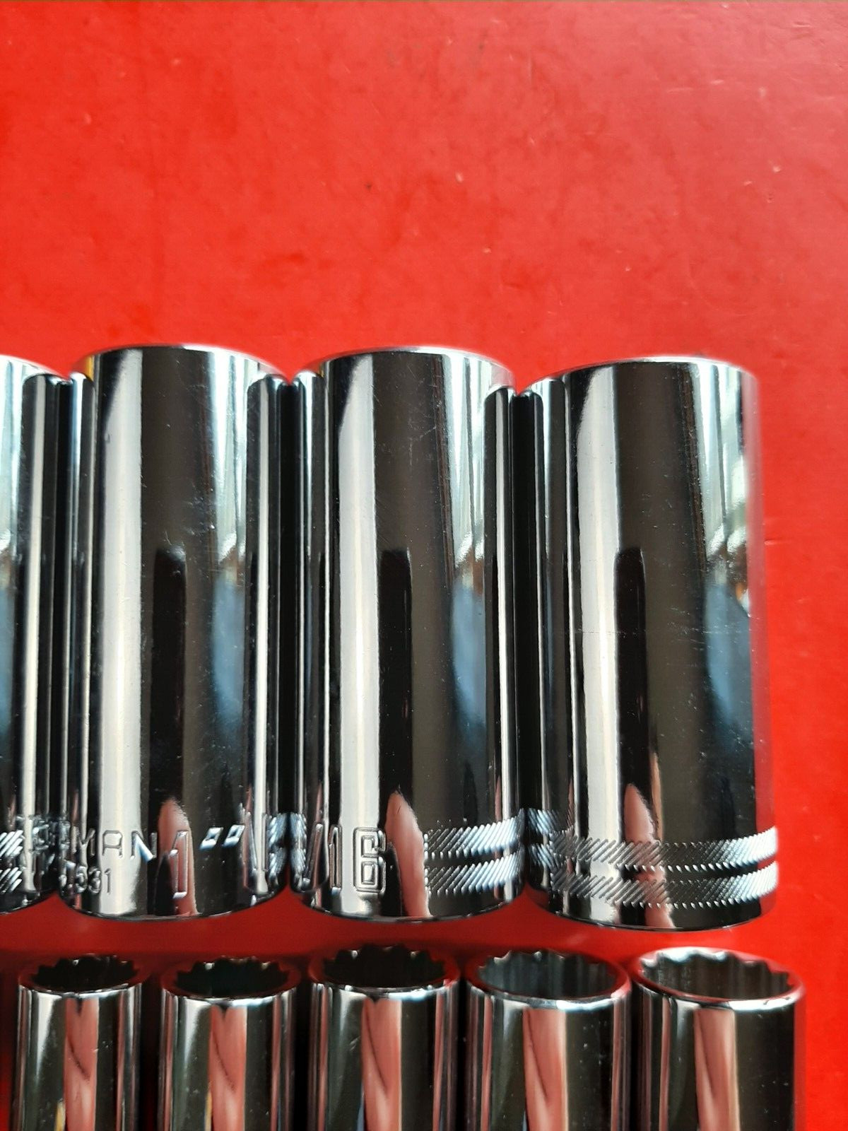 New Craftsman 13 Piece 1/2″ Drive Deep SAE 12 Point Socket Set 3/8 to 1-1/8″