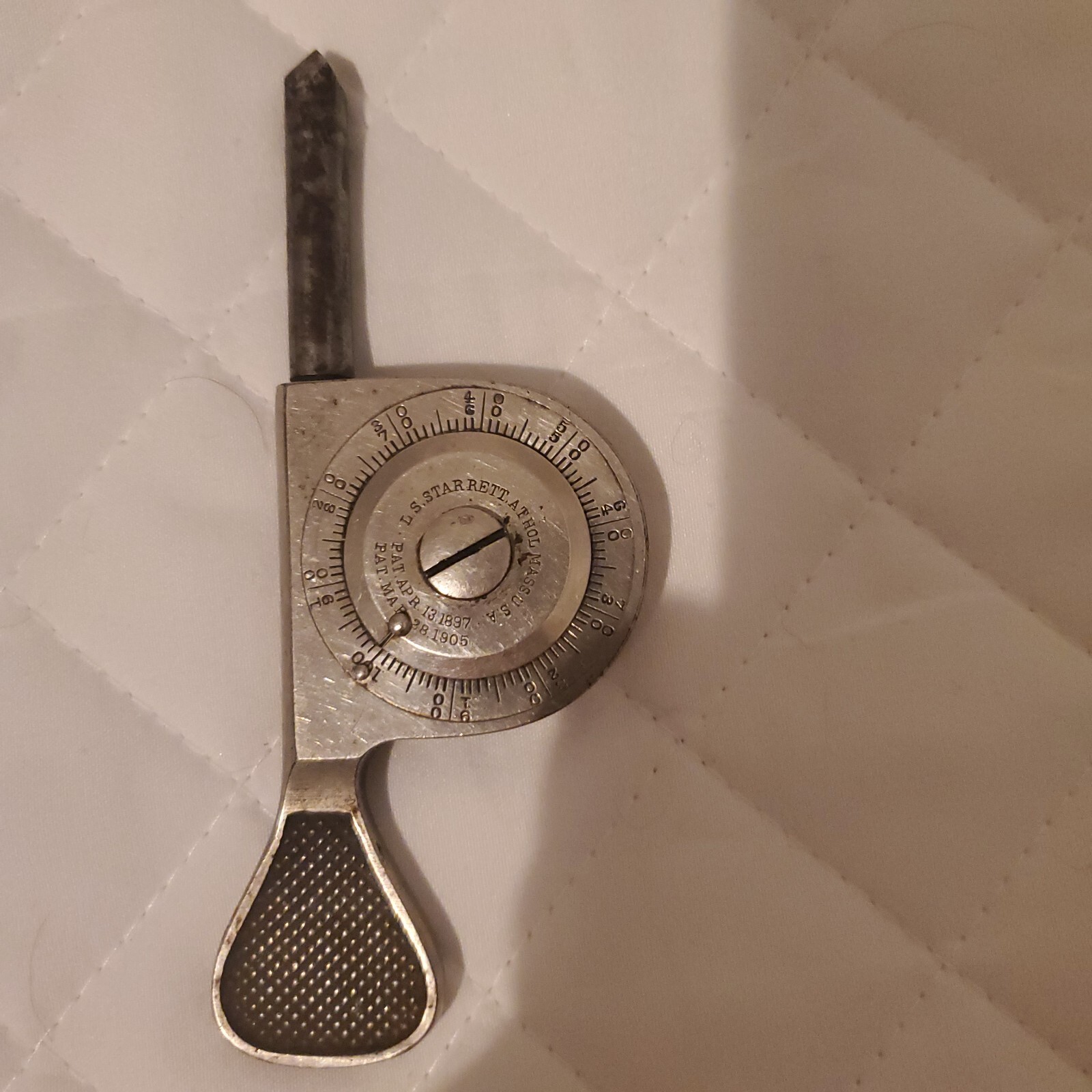 Vintage Gauge L. S. STARRETT Athol Mass. U.S.A. 1897, 1905 rotation counter
