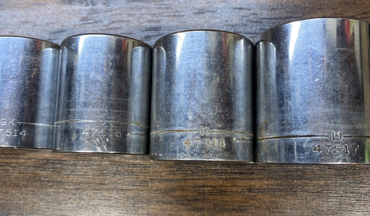 Vintage Craftsman USA 1/2” Drive 12 Pt Socket Set 47511-47517 w/ Extension