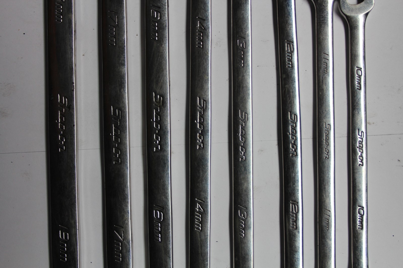 SNAP-ON TOOLS 12-Point Metric Long Combination Wrench SET USA 19,17,16,14-10MM