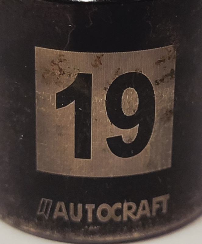 Autocraft 3/8-Inch Drive by 19 mm Socket 6 Point Black