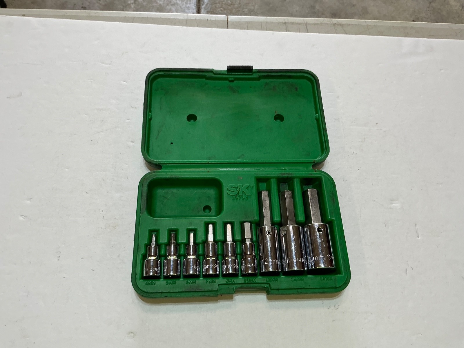 9 Piece Metric Hex Bit Socket Set SK Hand Tool LLC 19734 USA made