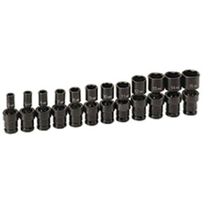 12 Pc. 1/4″ Surface Drive 6 Point Metric Standard Universal Socket Set New!
