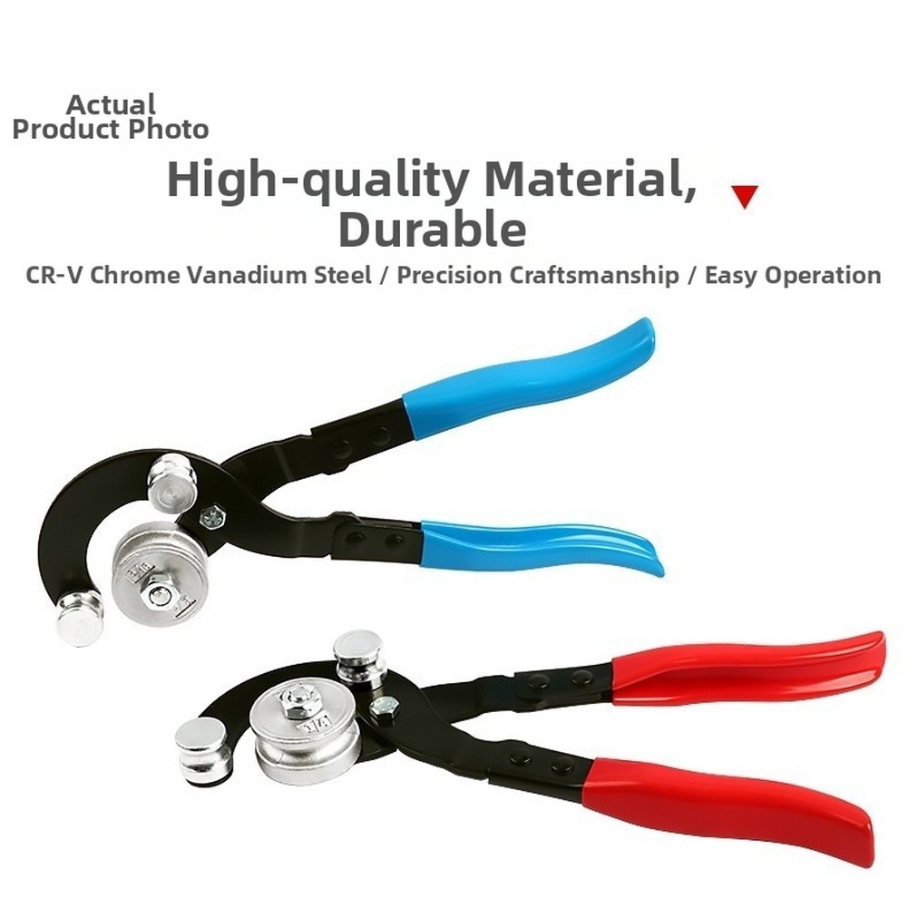 Manual 4 in 1 Tube Bender Tool for For copper Aluminum and Steel Pipes Red Blue
