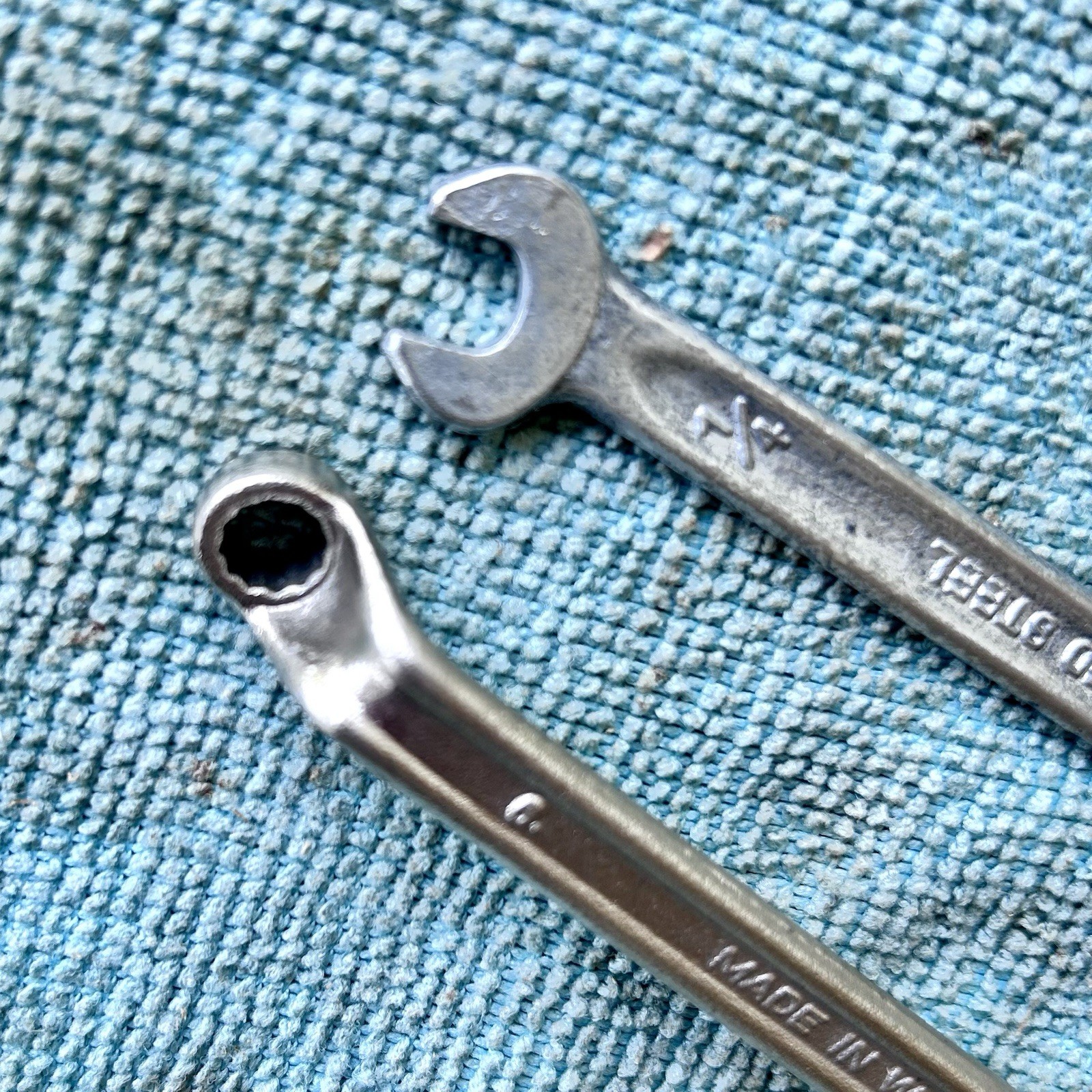 2 Small West Germany Double Box & Open End Wrenches SAE & Metric Free Shipping