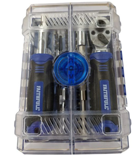 Faithfull FAISBSET78 Screwdriver Bit and Socket 78pc Set XMS25SDSET78