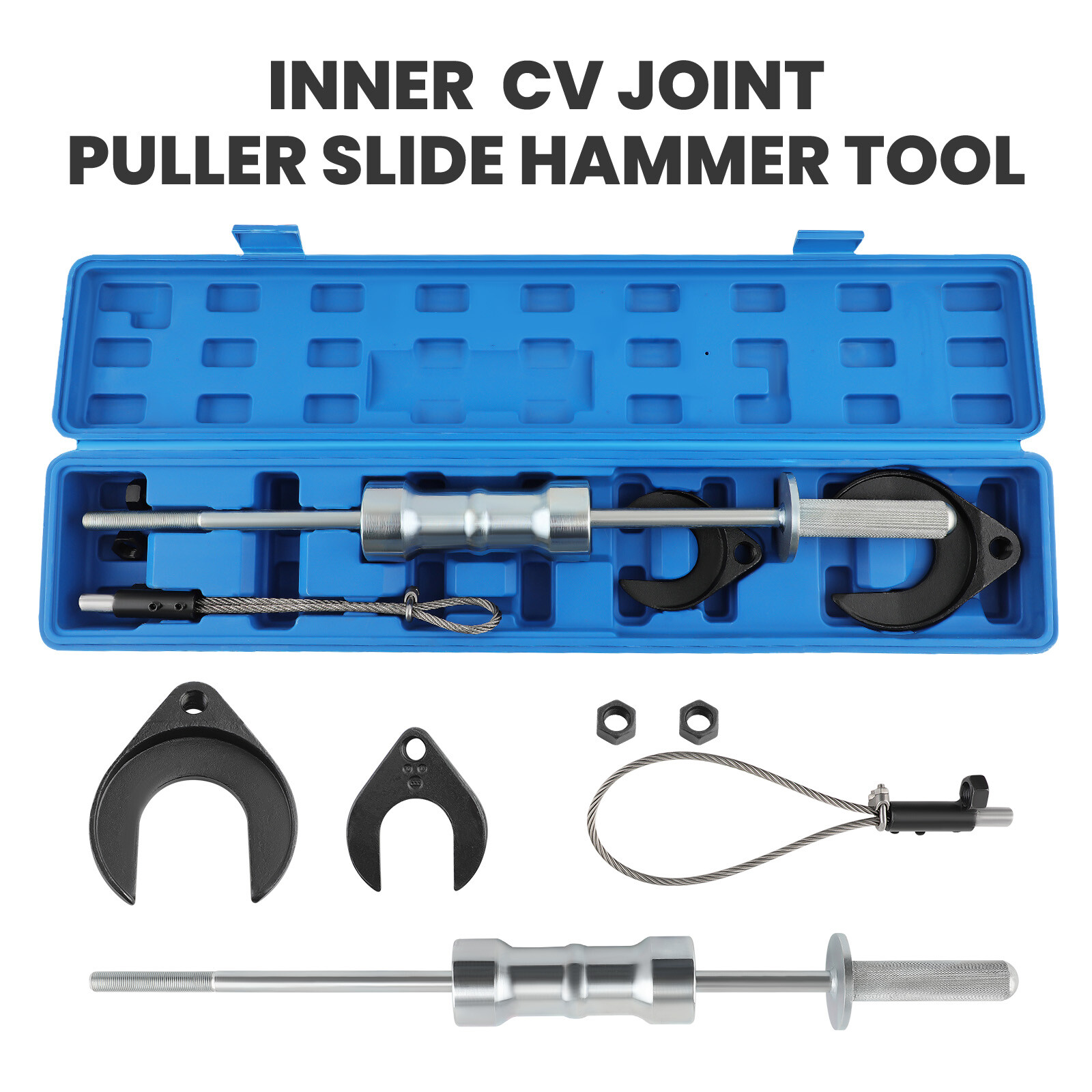 Inner CV Joint Puller Slide Hammer Wheel Drive Axle Half Shaft Removal Tool kit