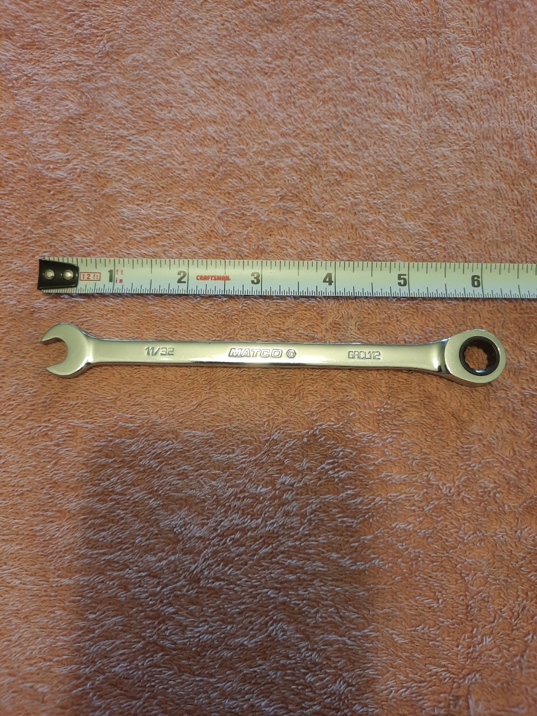 Matco Tools 11/32 Inch Ratchet Combination Wrench Long