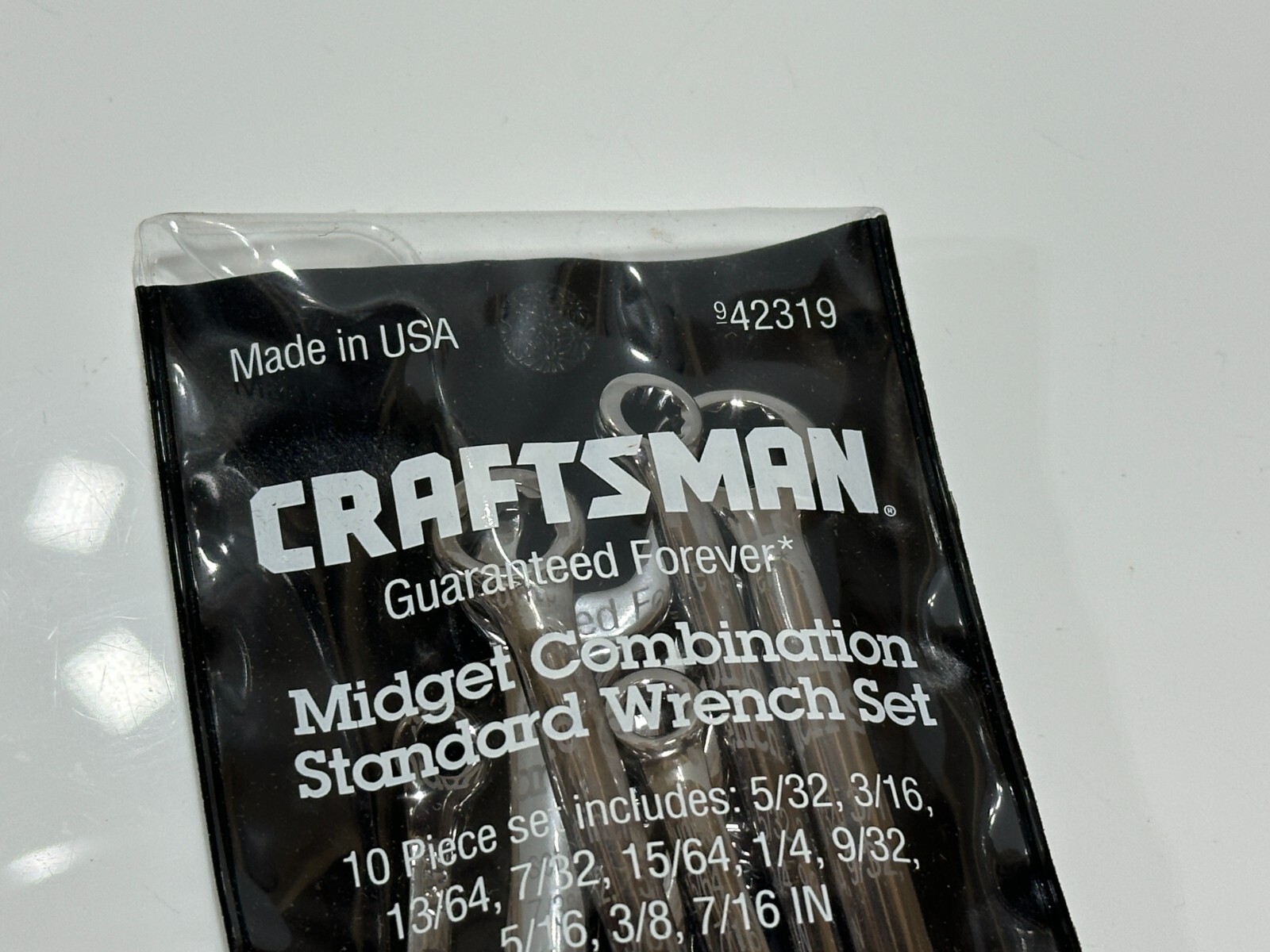 NEW Craftsman Tools USA 10pc 42319 SAE Midget Ignition Wrench Set Original Pouch