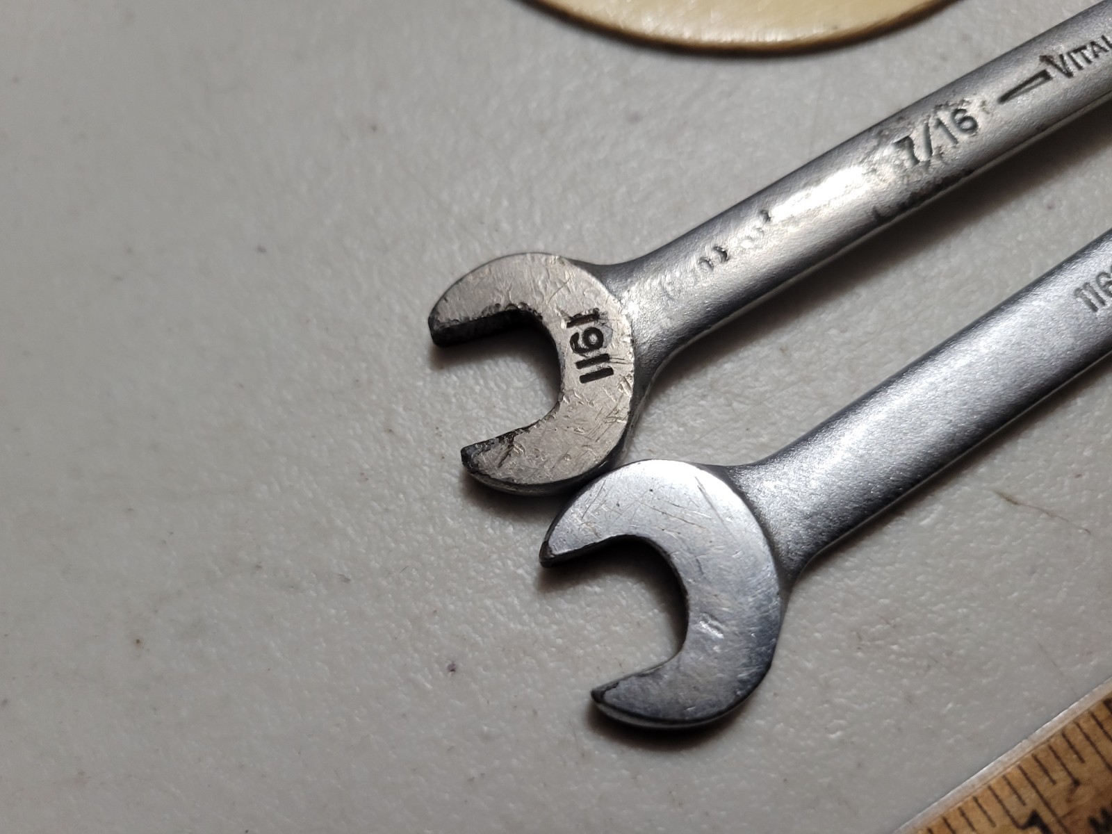 2x Vintage Billings Wrenches 7/16″ Pair Vitalloy 1161 Combination Made in USA