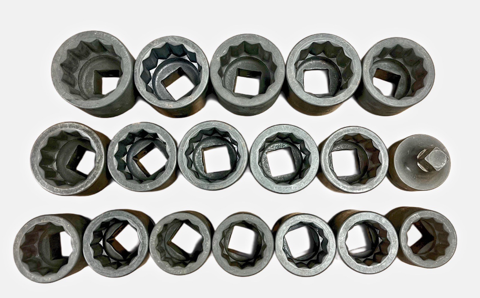 OZAT 2″–3″ 12 Point Impact Socket Set & Adapters 1.5″ Drive SAE Excellent 20 pcs