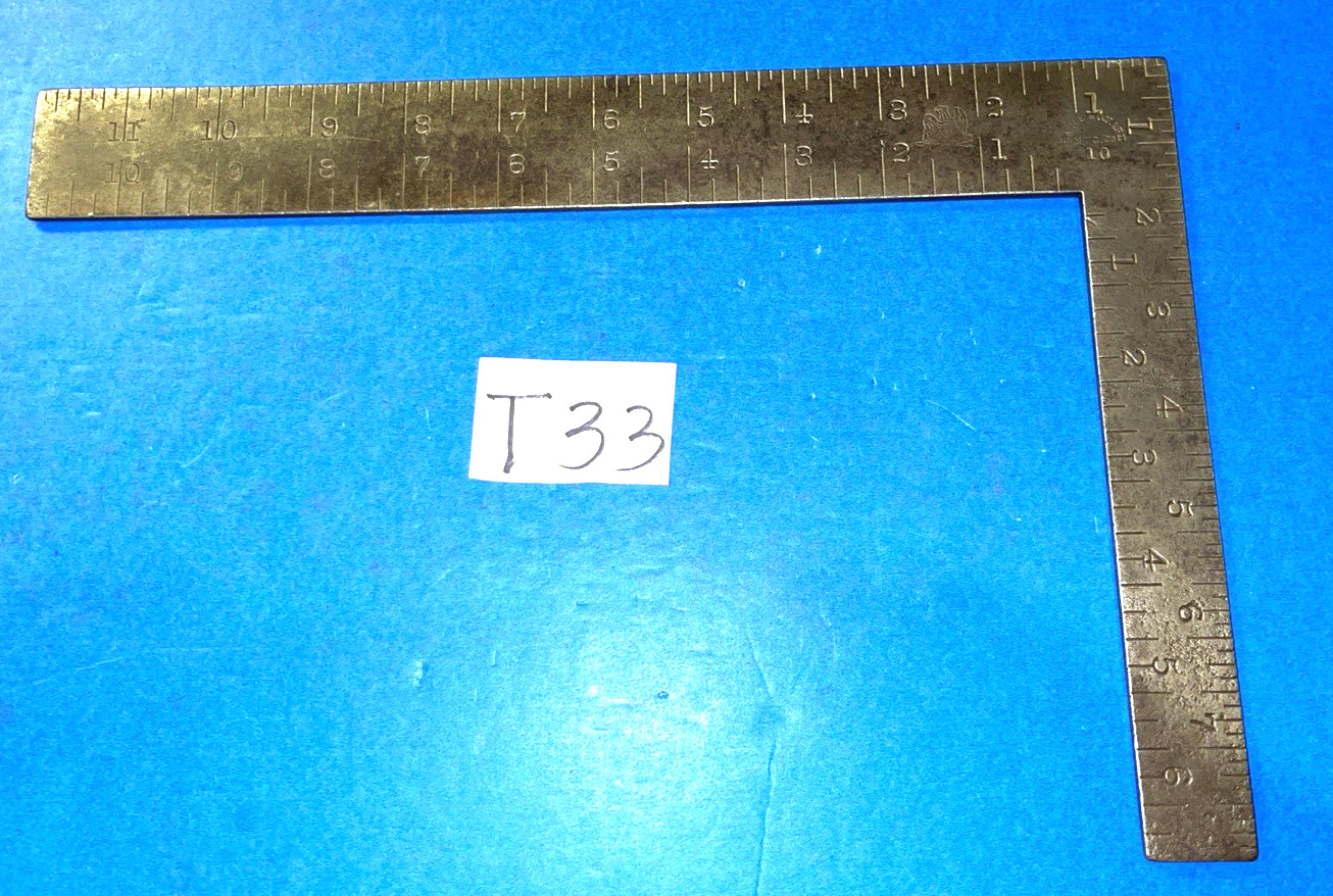 EAGLE SQUARE MFG. CO VINTAGE STEEL LAYOUT SQUARE 8″ – 12″ FREE SHIP IN US