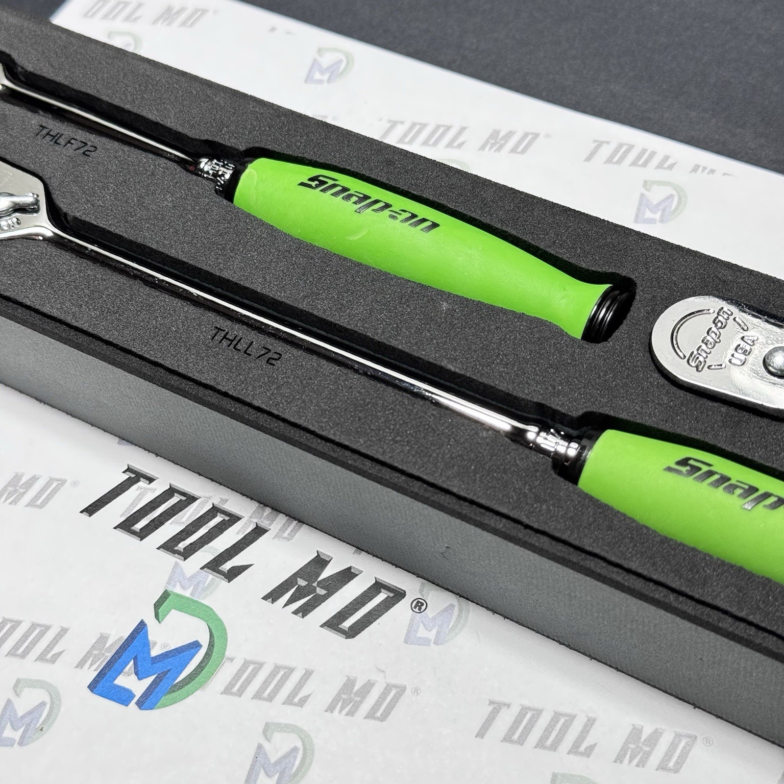 Snap-on Tools USA NEW REVERSE GREEN Compact 3pc 3/8″ Drive Ratchet Set 103RT05F