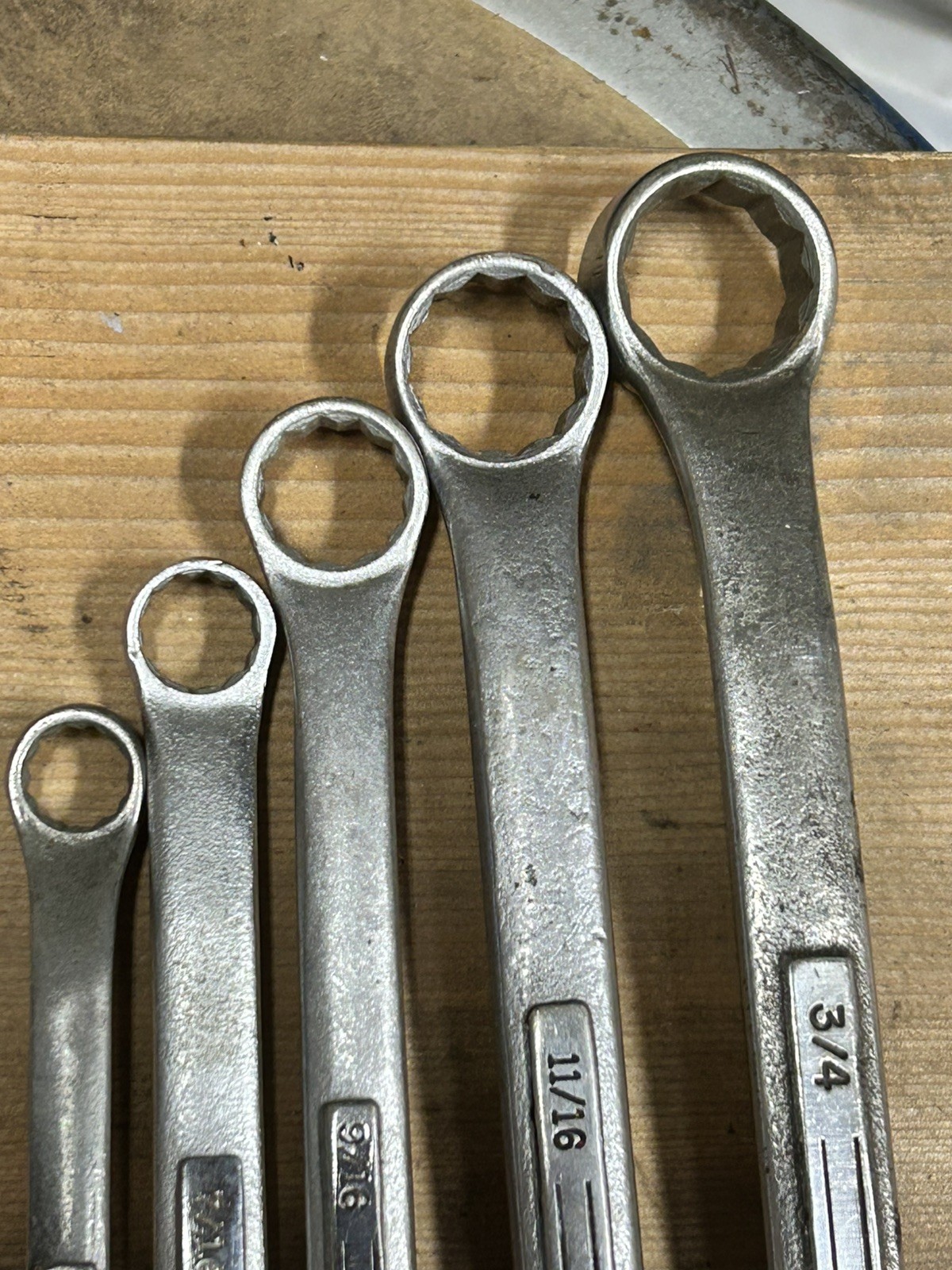NICE! 5 Vintage Craftsman =V= Series Offset Double Box End Wrenches 12 Point