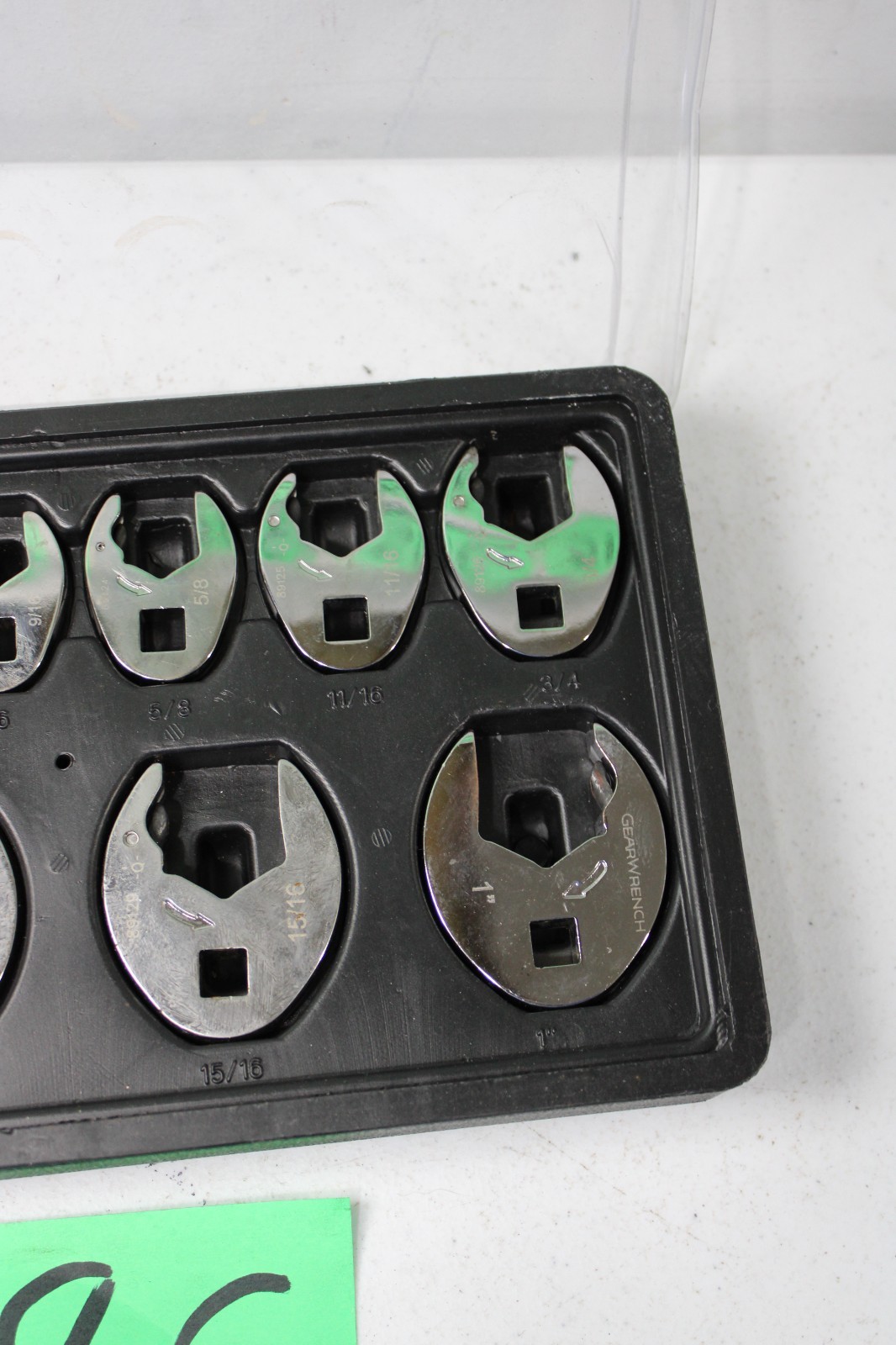 GearWrench SAE crows Foot set 3/8″ to 1″ black Tray