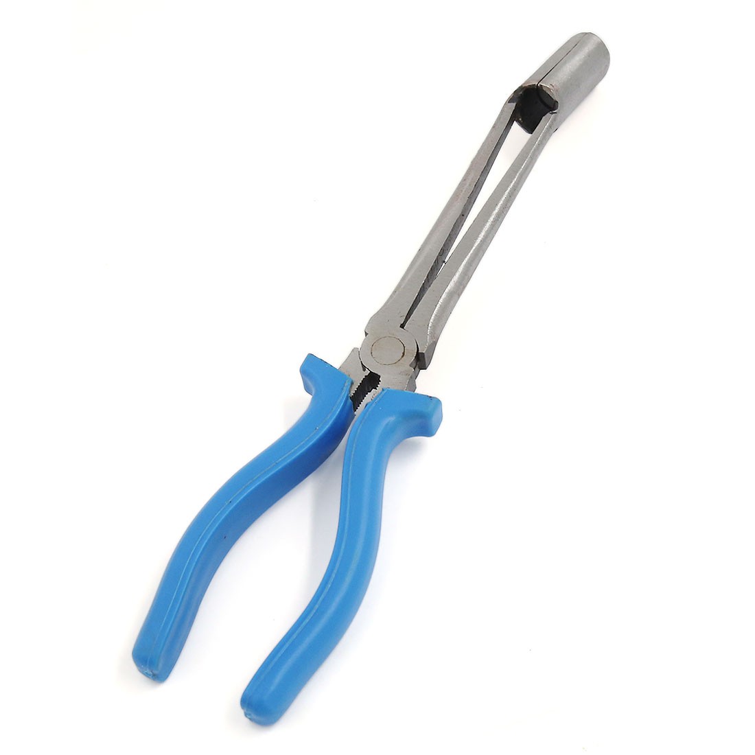 Blue Silver Tone 30 Degree Angle Nonslip Handgrip Socket Wrench Connector Pliers
